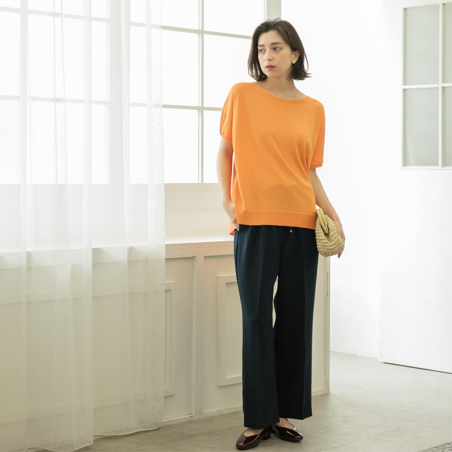 OPAQUE.CLIP「《6色展開/S-LLサイズ》ドルマンスリーブニット【UV/接触冷感/洗濯機洗い可/抗ピル】」|ニット・セーター|