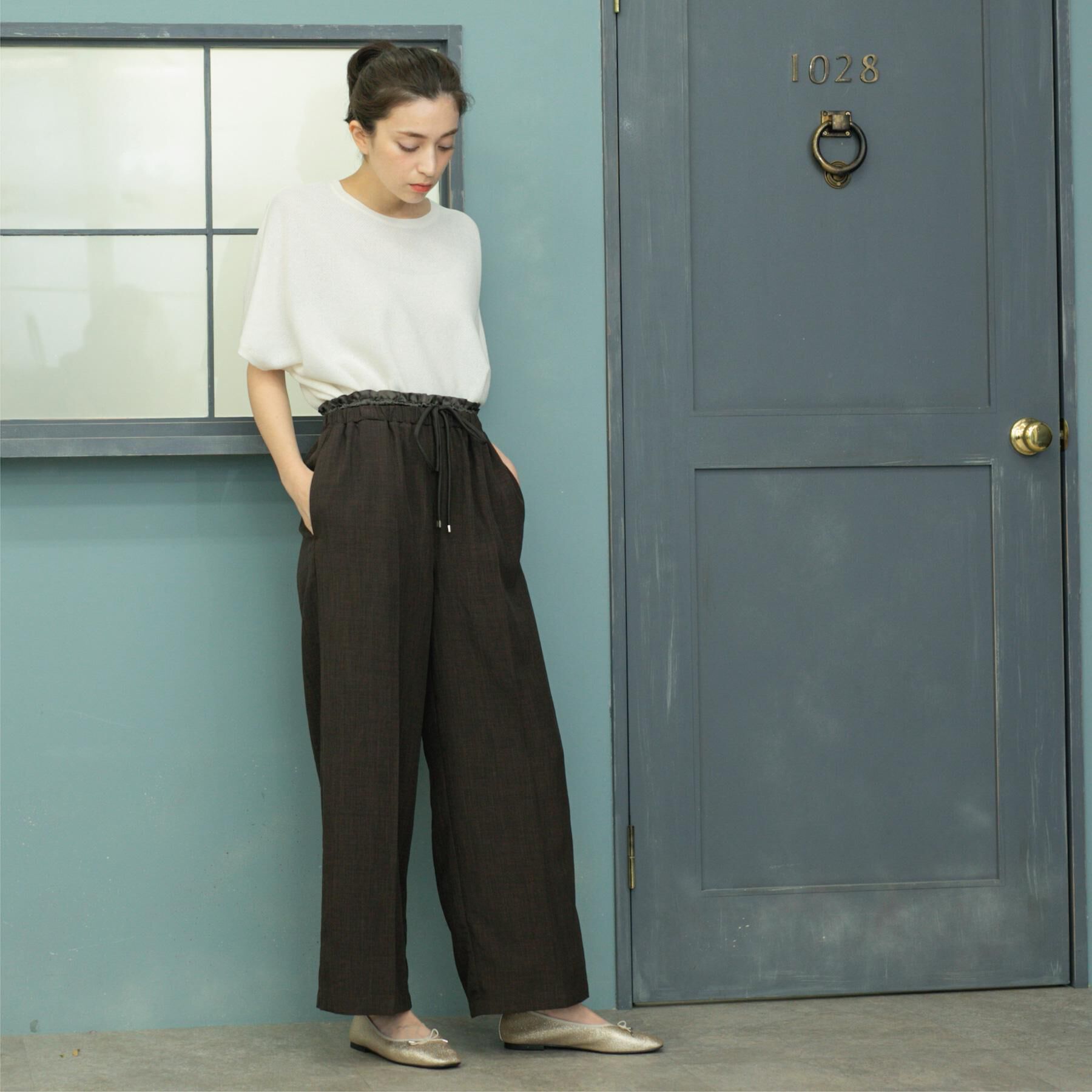 OPAQUE.CLIP「ウエストサテン使いイージーワイドパンツ【洗濯機洗い可】」|その他|