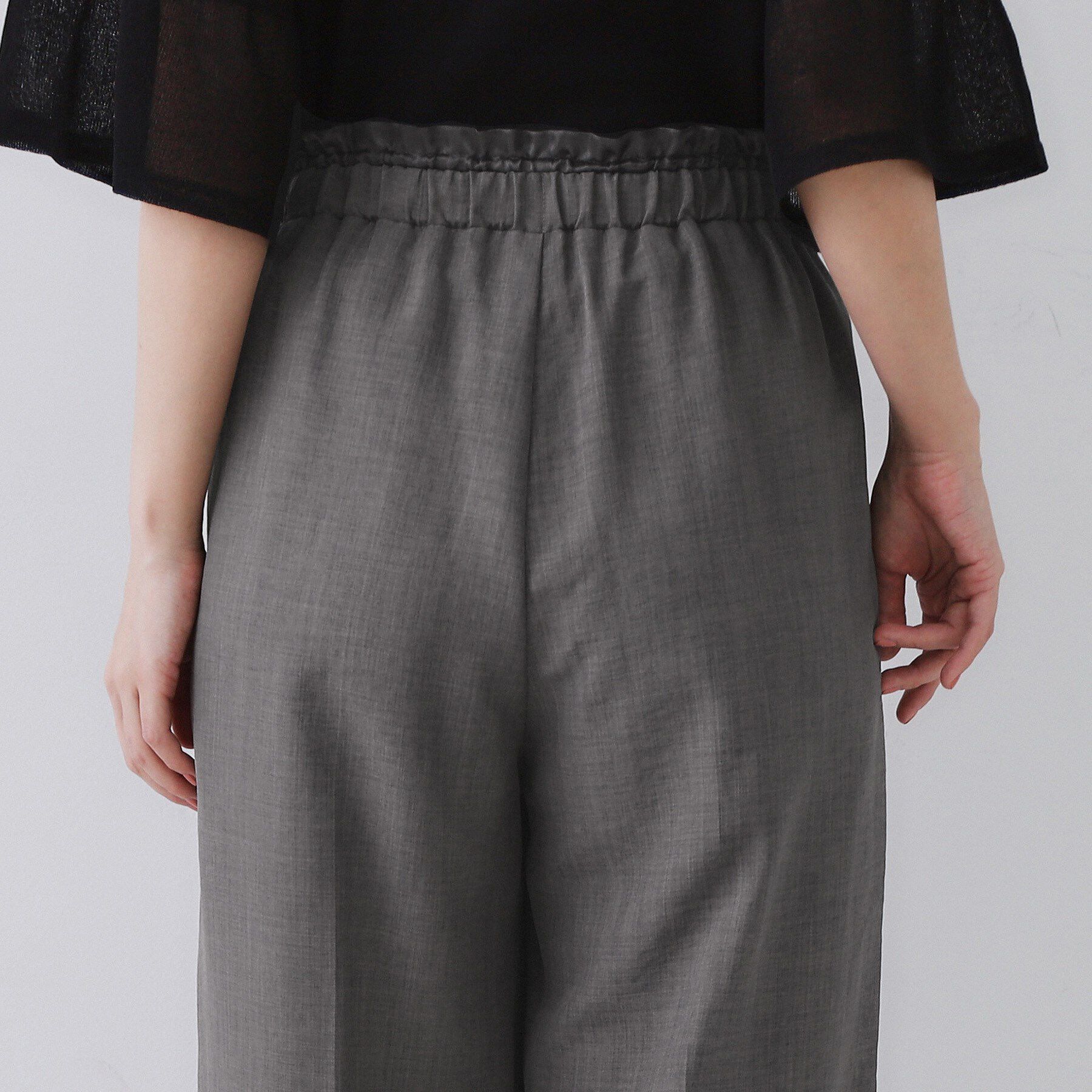 OPAQUE.CLIP「ウエストサテン使いイージーワイドパンツ【洗濯機洗い可】」|その他|