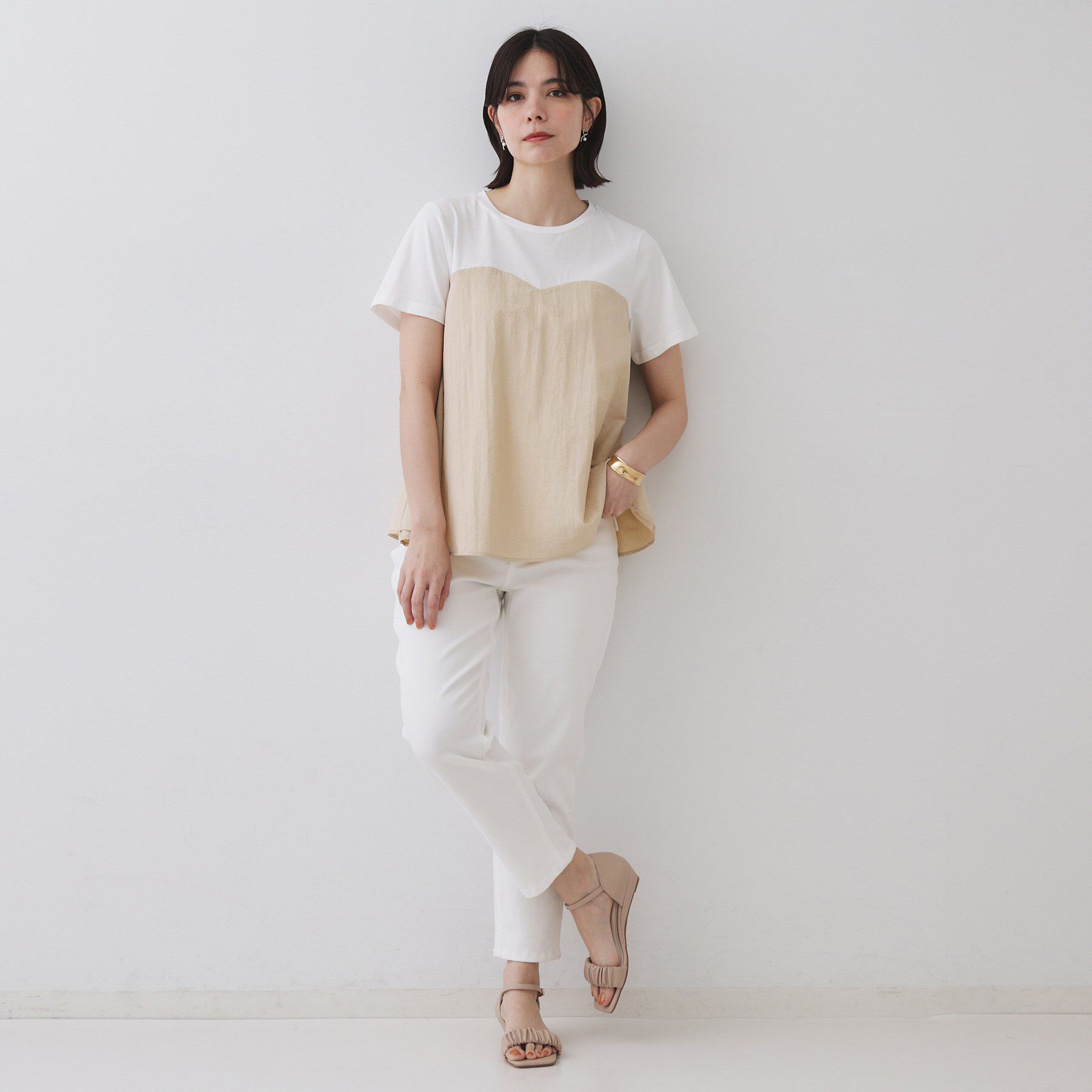 OPAQUE.CLIP「ビスチェドッキングカットソー【洗濯機洗い可】」|Tシャツ・カットソー|