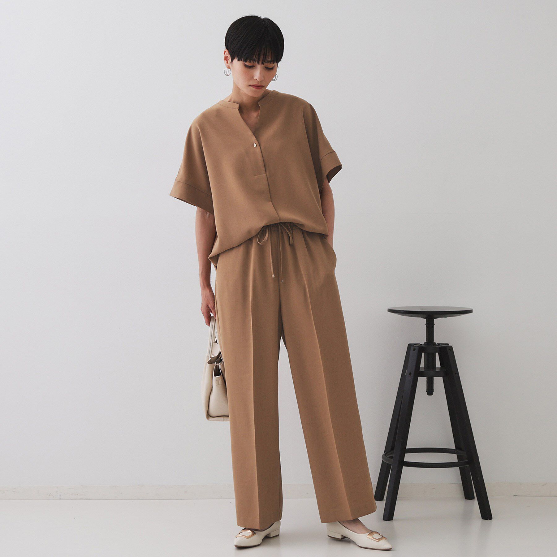 OPAQUE.CLIP「美脚イージーワイドパンツ【防シワ/洗濯機洗い可/抗ピル/ストレッチ】《丈が選べる/SS-LLサイズ/」|その他|