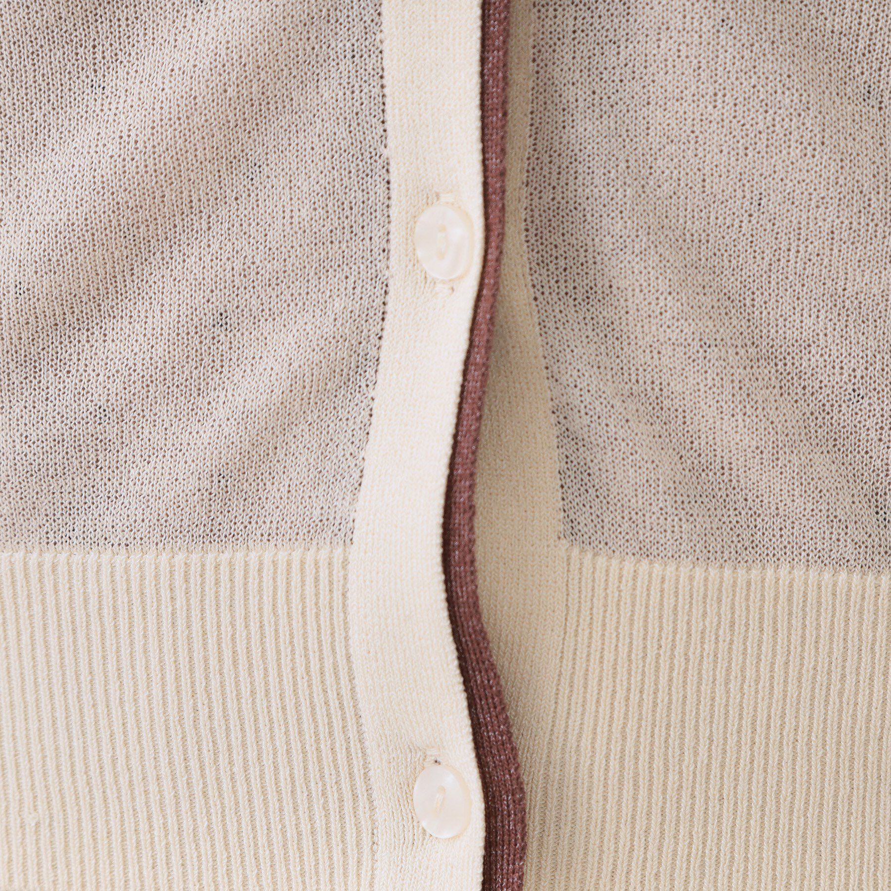 OPAQUE.CLIP「配色シアークルーニットカーディガン【洗濯機洗い可/抗ピル】」|カーディガン|