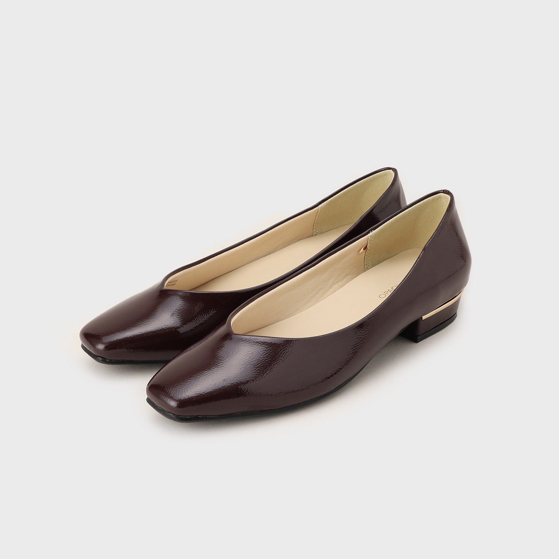 OPAQUE.CLIP「【抗菌防臭加工/生活防水】メタルパーツVフラットパンプス」|パンプス|