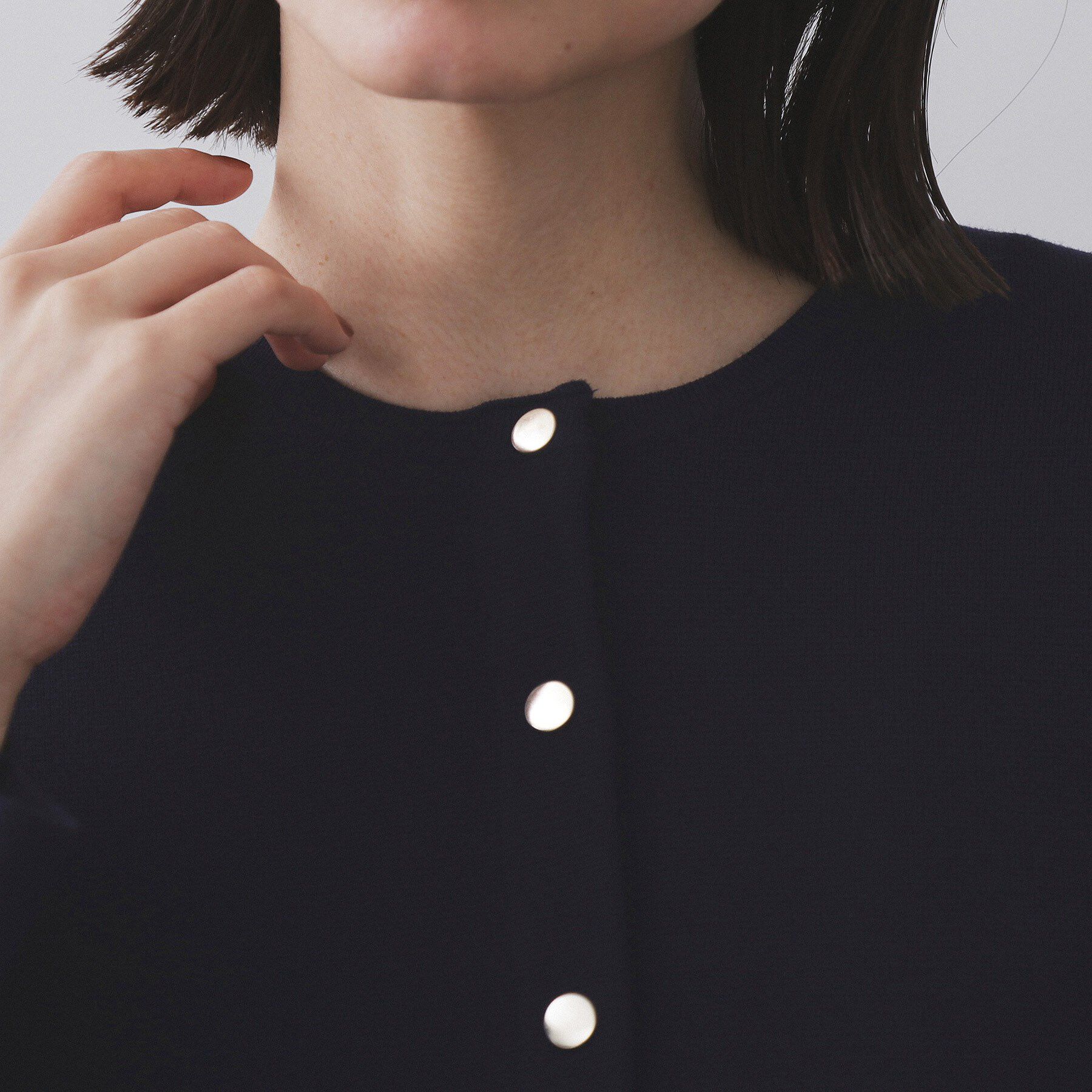 OPAQUE.CLIP「スナップボタンニットカーディガン【UVケア/洗濯機OK】《6col/S～LL》」|カーディガン|