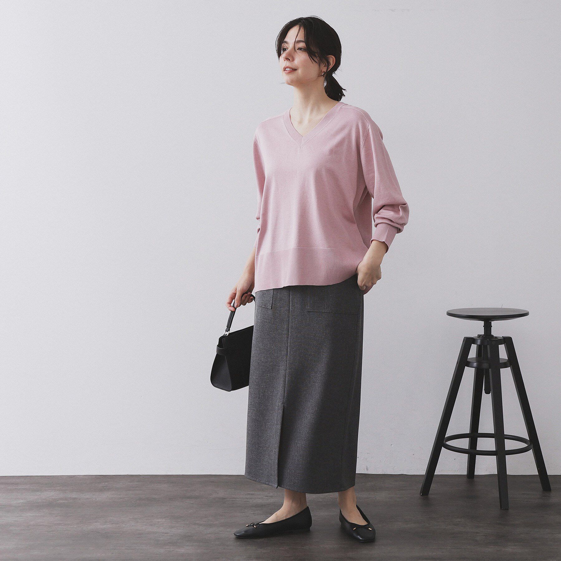 OPAQUE.CLIP「ストレッチダブルポケットタイトスカート【洗える】」|スカート|