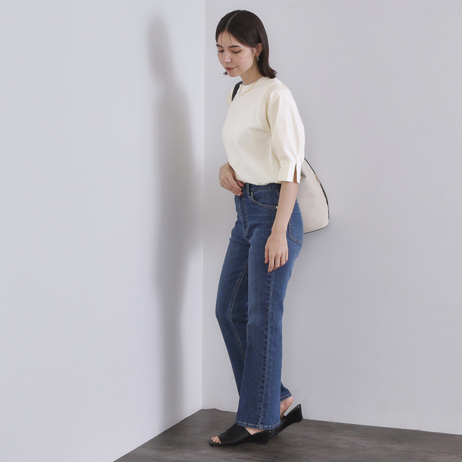 OPAQUE.CLIP「ドッキングスリーブニット【洗濯機洗い可/抗ピル】」|ニット・セーター|