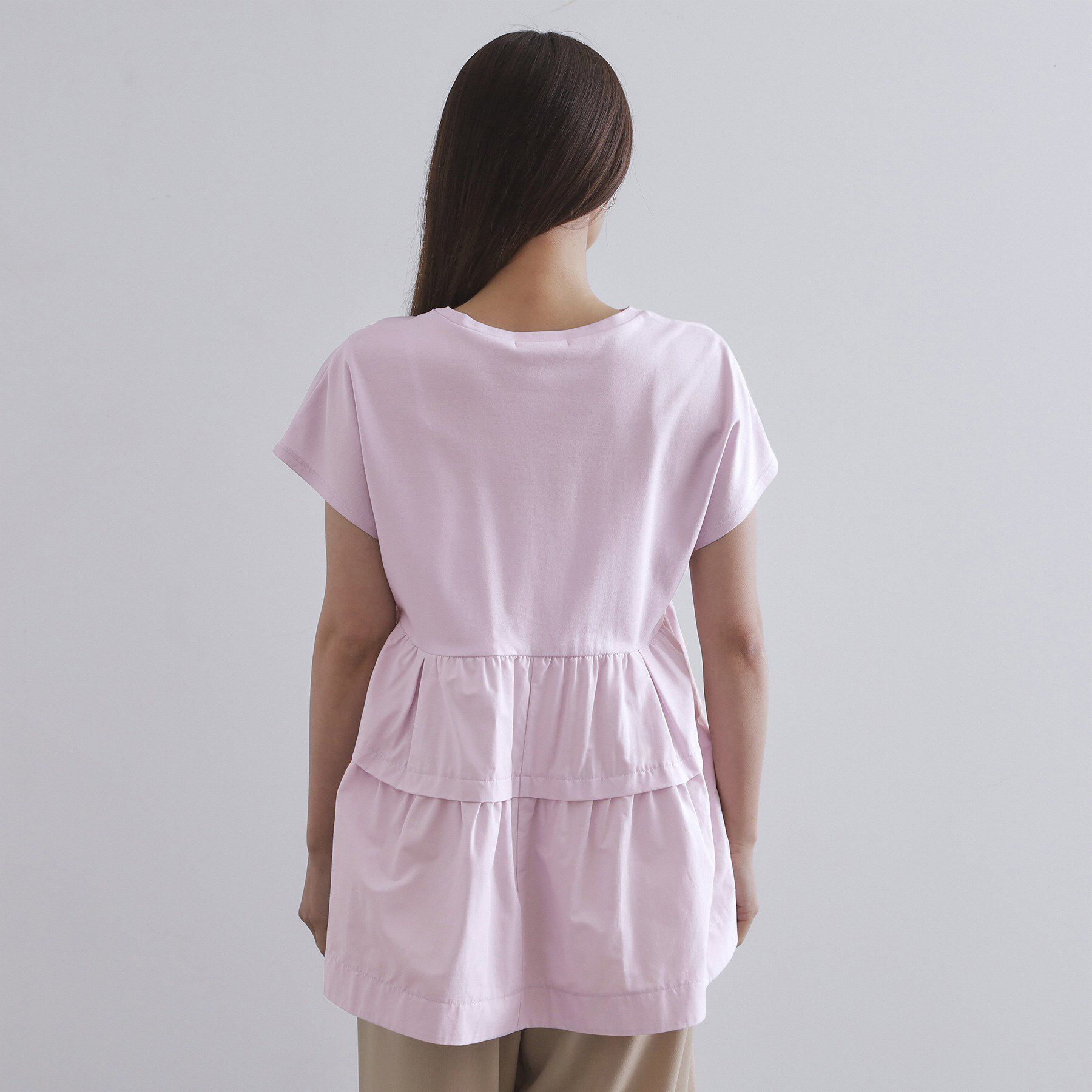 OPAQUE.CLIP「ドッキングティアードトップス【洗濯機洗い可】」|Tシャツ・カットソー|