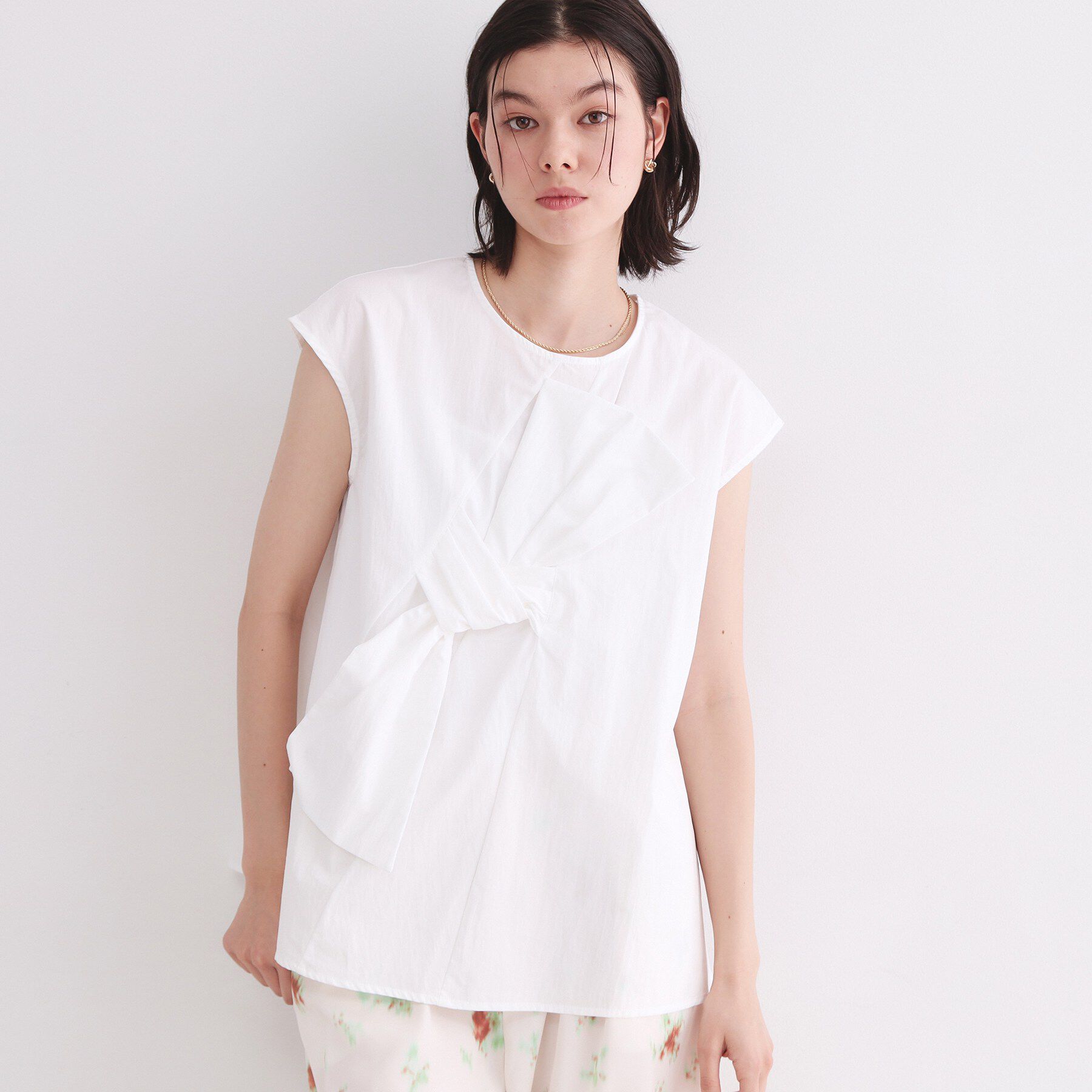 OPAQUE.CLIP「リボンモチーフブラウス【洗濯機洗い可】」|シャツ・ブラウス|