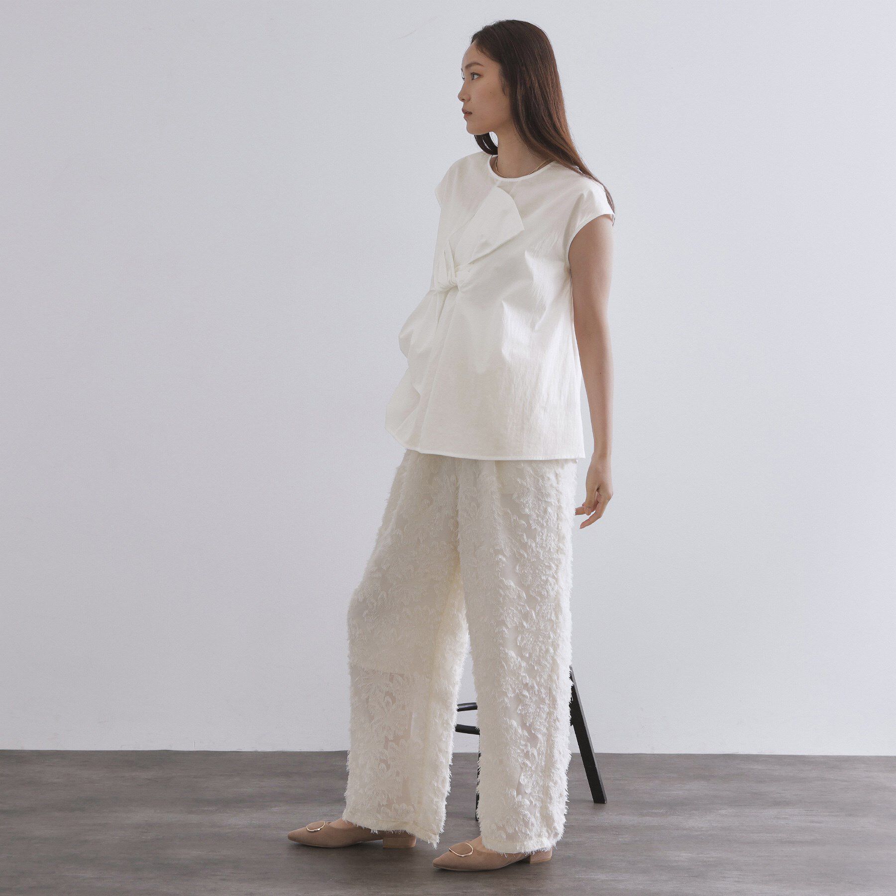 OPAQUE.CLIP「リボンモチーフブラウス【洗濯機洗い可】」|シャツ・ブラウス|