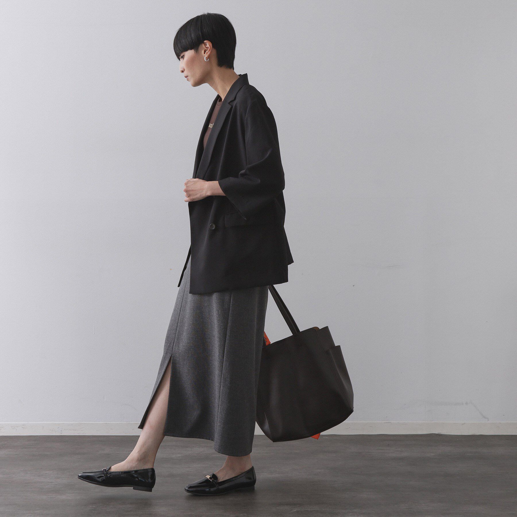 OPAQUE.CLIP「リネンライクダブルジャケット【洗える】」|テーラードジャケット|