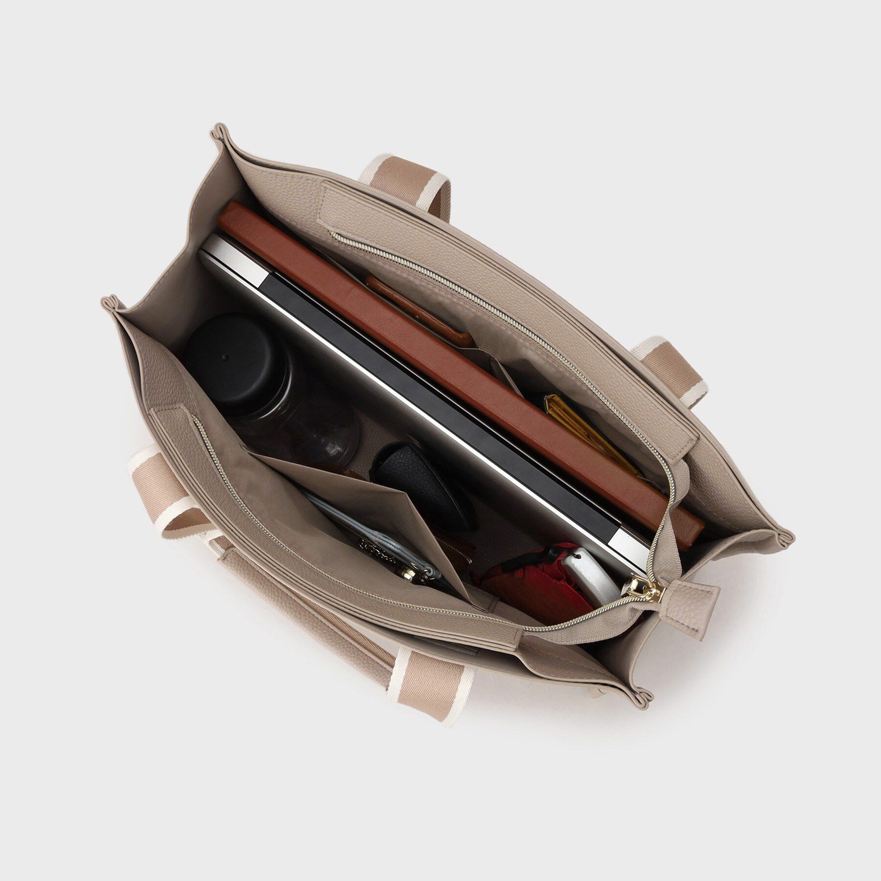 OPAQUE.CLIP「【3層仕様/A4サイズ対応】ラインテープスクエアトートバッグ」|トートバッグ|