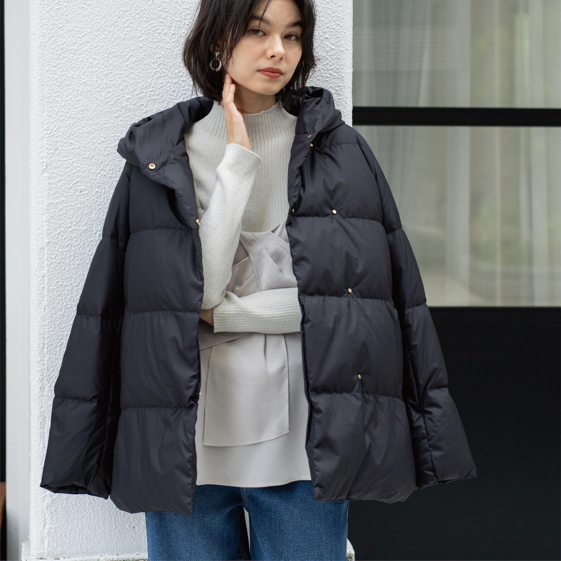 OPAQUE.CLIP「撥水フードミドルダウンコート【防風/抗菌防臭/洗濯機OK】《S～LL》」|ダウン|