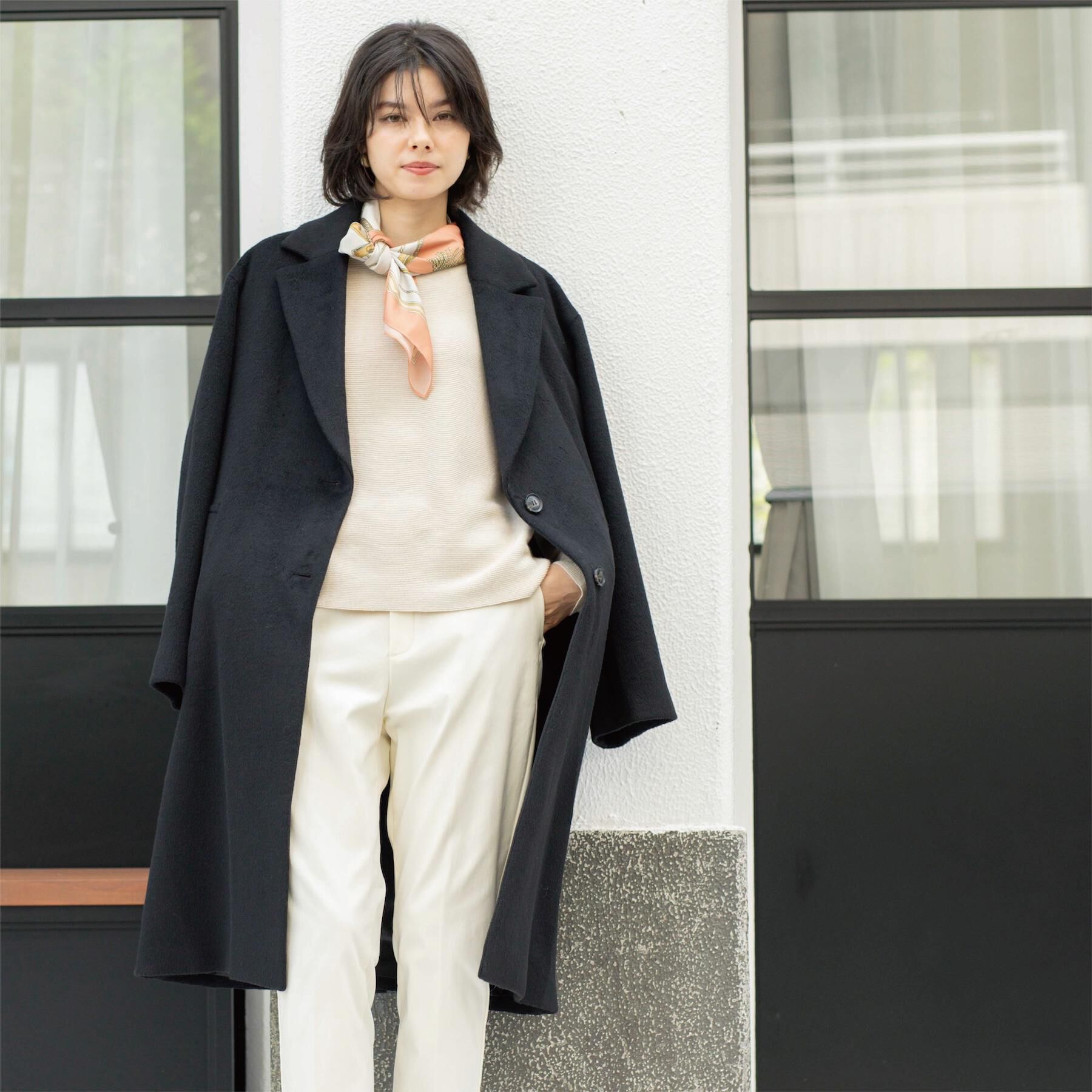 OPAQUE.CLIP「カシミヤブレンドウールチェスターコート」|チェスターコート|