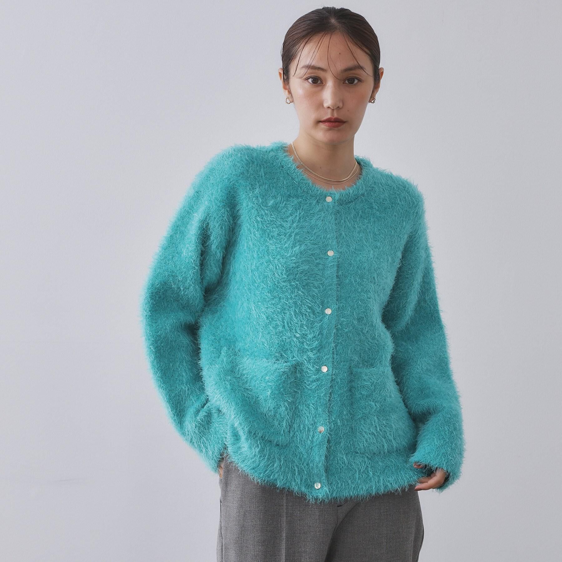 OPAQUE.CLIP「シャギーミドルカーディガン【洗濯機OK】《6col》」|カーディガン|