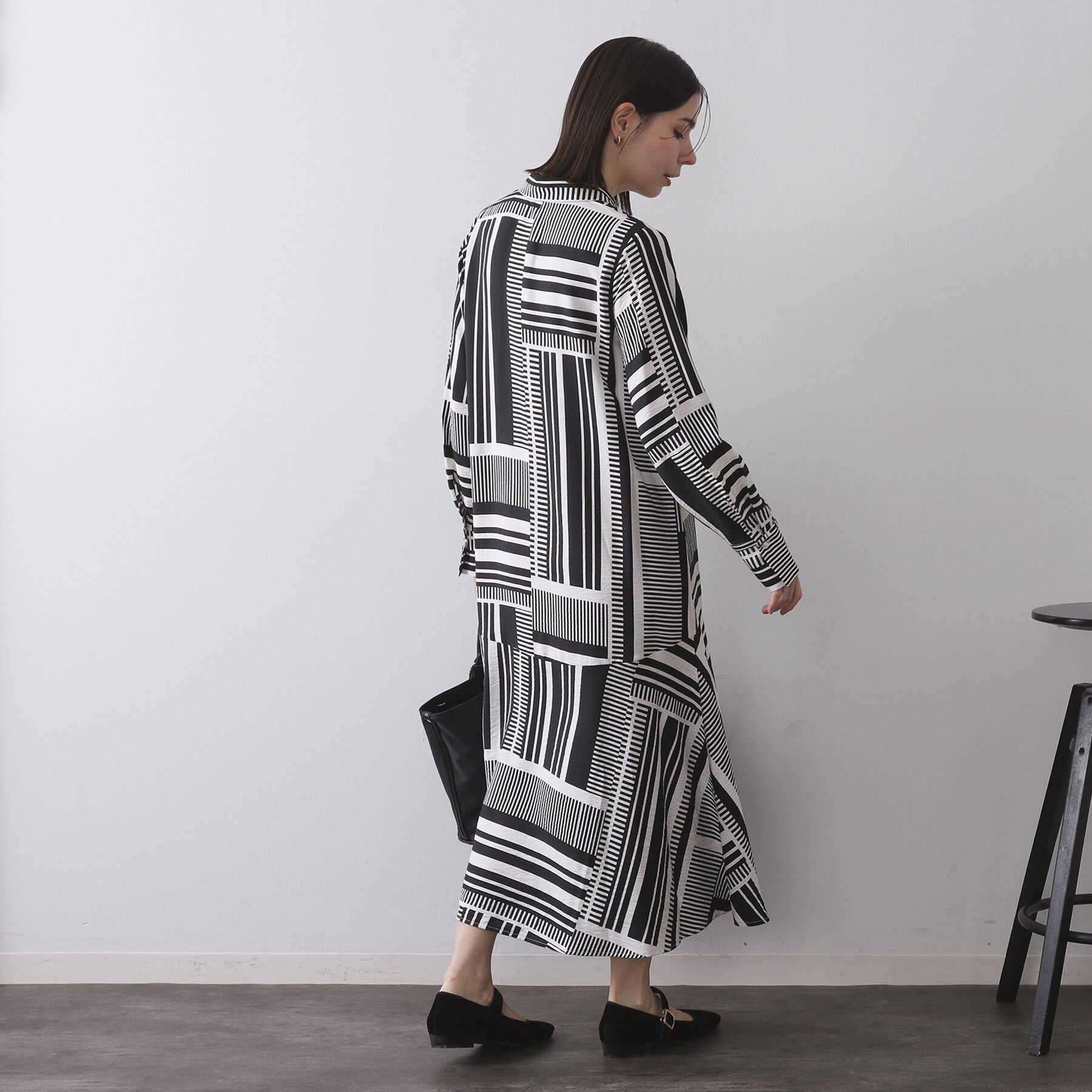 OPAQUE.CLIP「ジオメトリック柄ワンピース」|ワンピース|