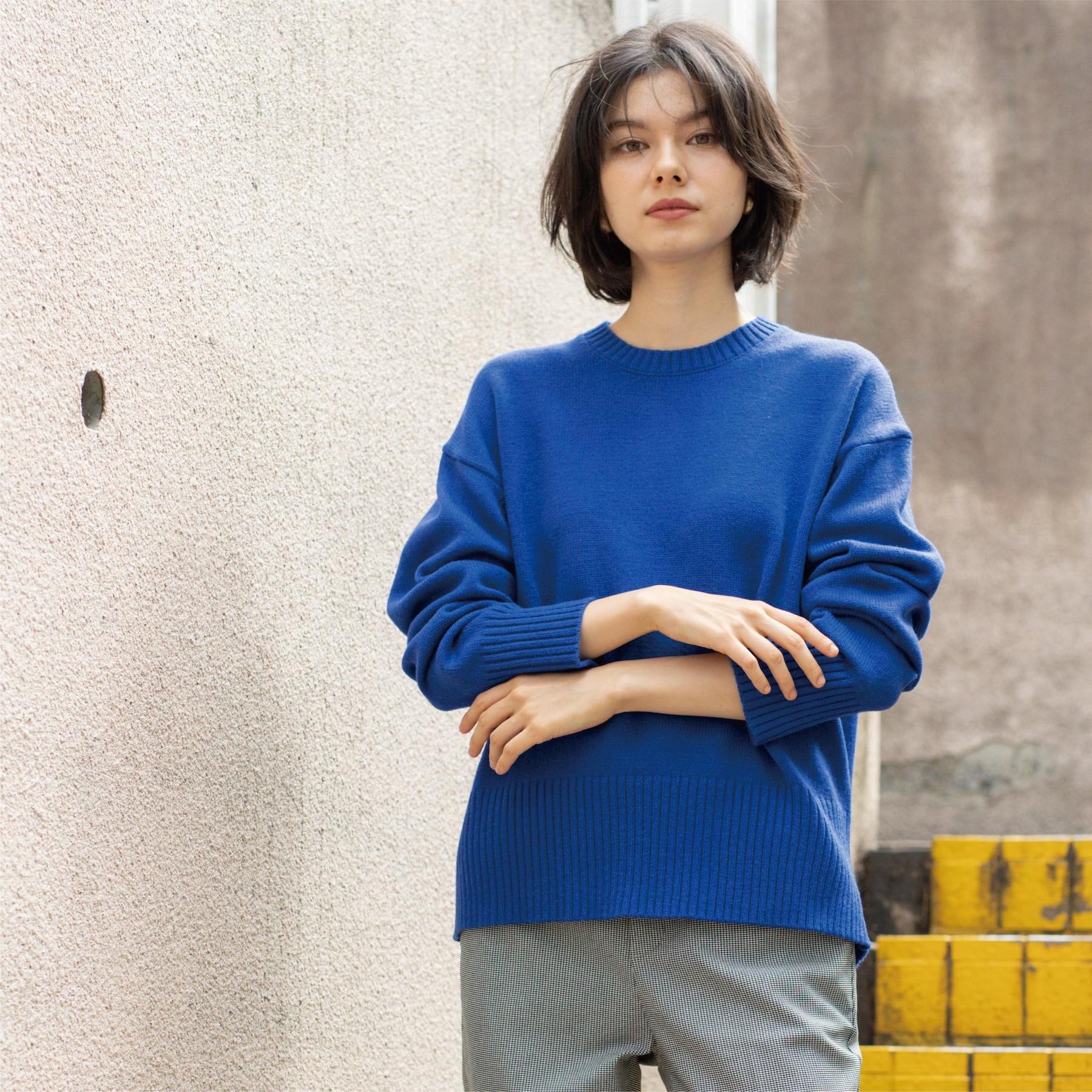 OPAQUE.CLIP「バックボタンリラクシーニット【洗濯機OK】」|ニット・セーター|