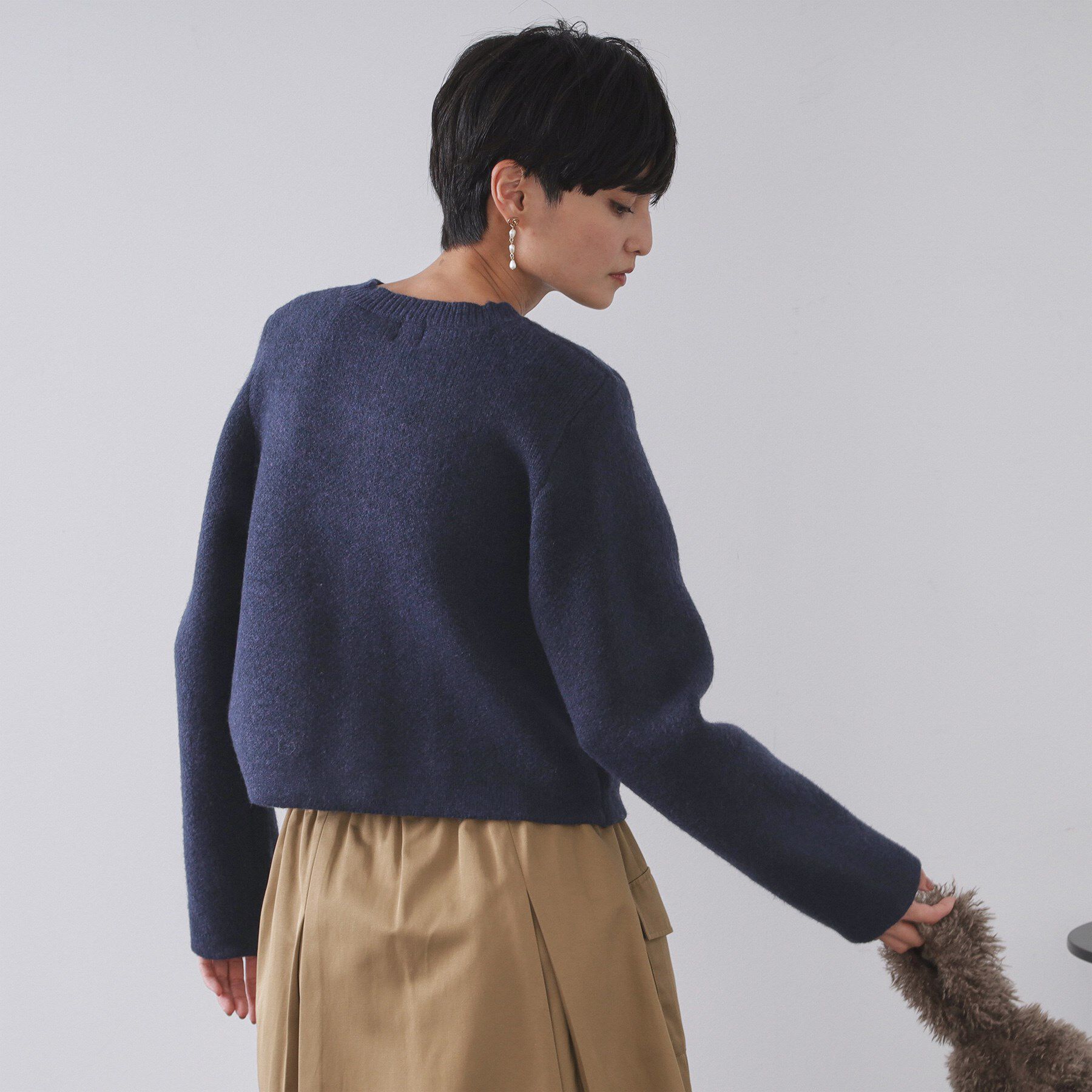 OPAQUE.CLIP「ビジューボタンニットカーディガン【洗える】」|カーディガン|