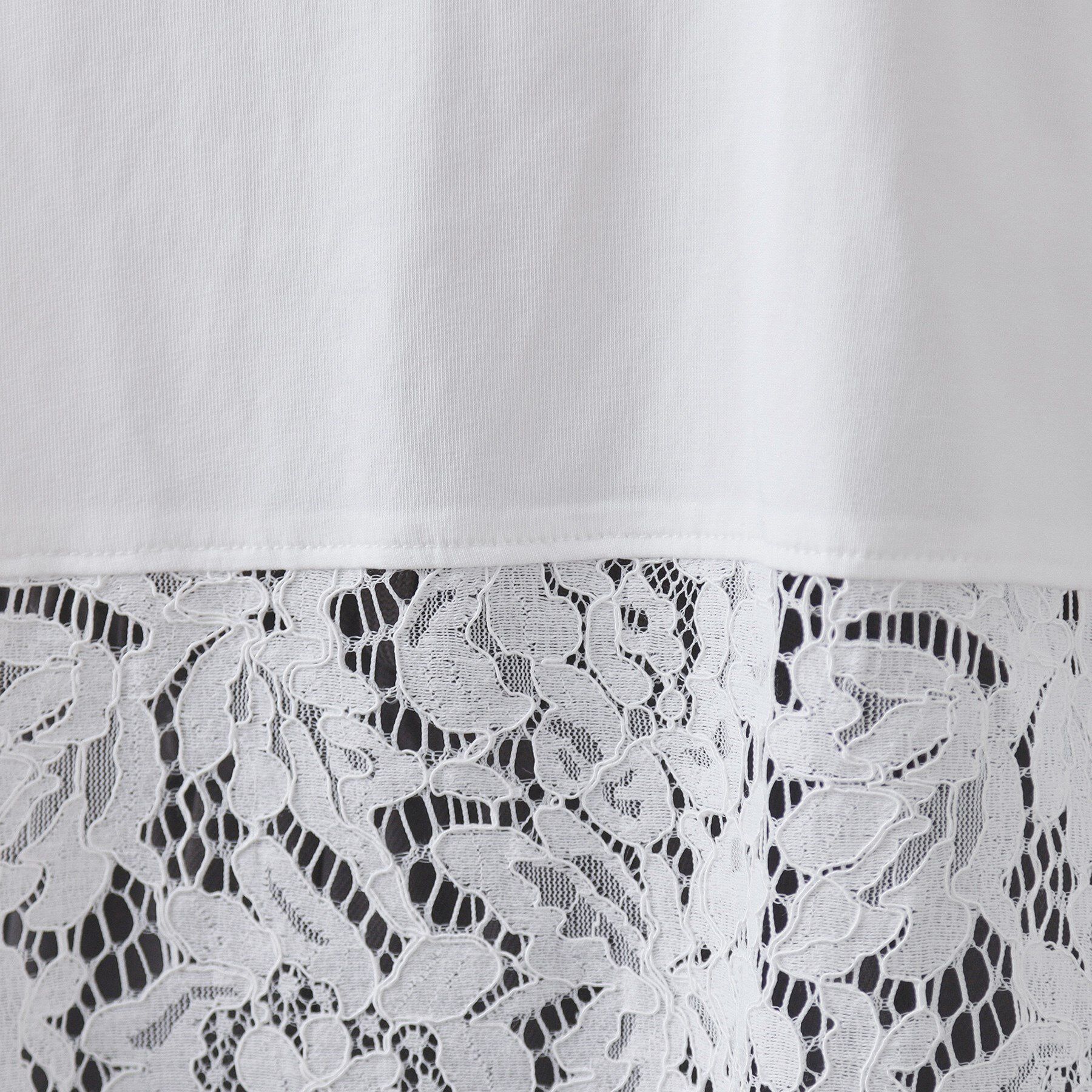 OPAQUE.CLIP「裾レースカットソー【洗濯機OK】」|Tシャツ・カットソー|