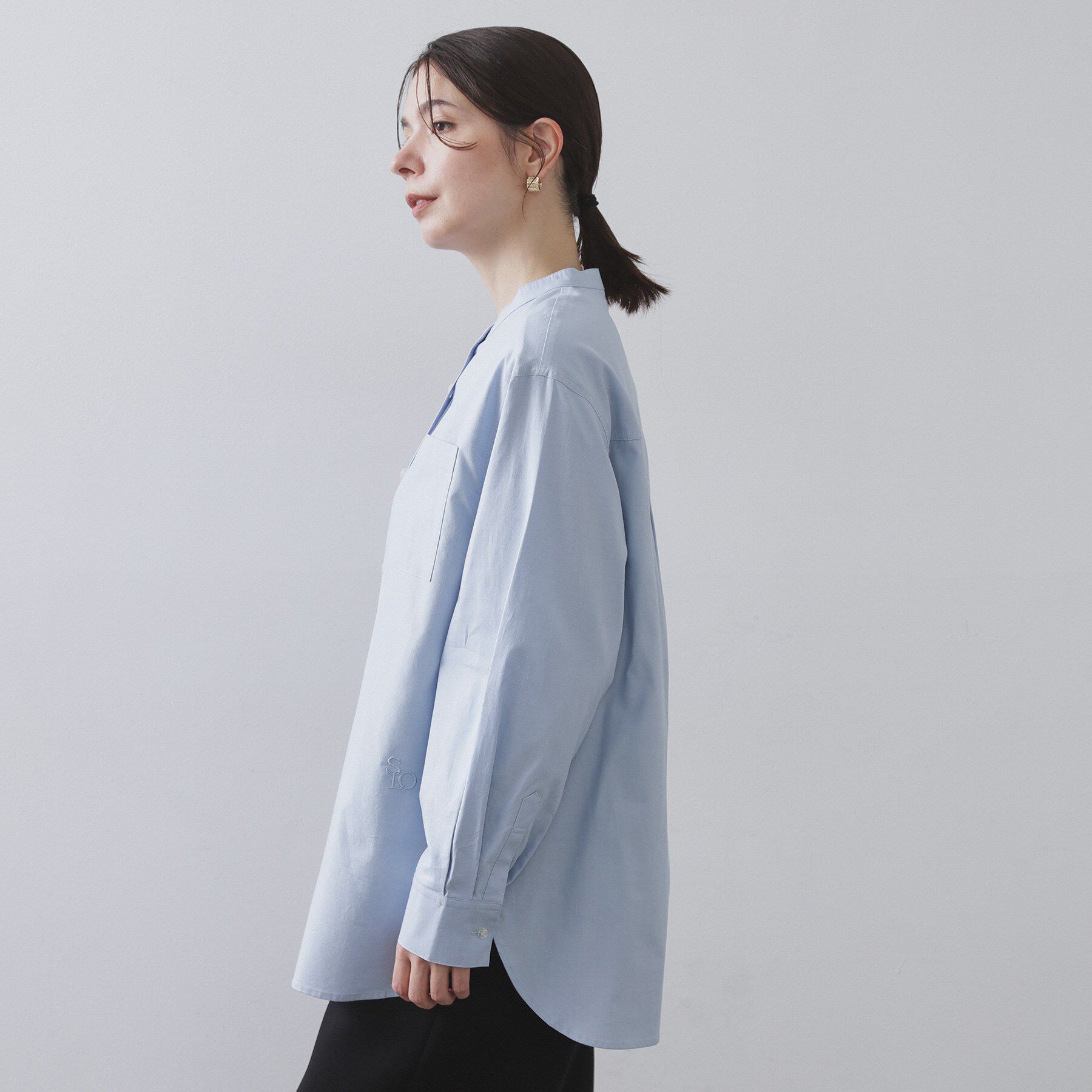 OPAQUE.CLIP「バンドカラーシャツ【洗濯機OK】」|シャツ・ブラウス|