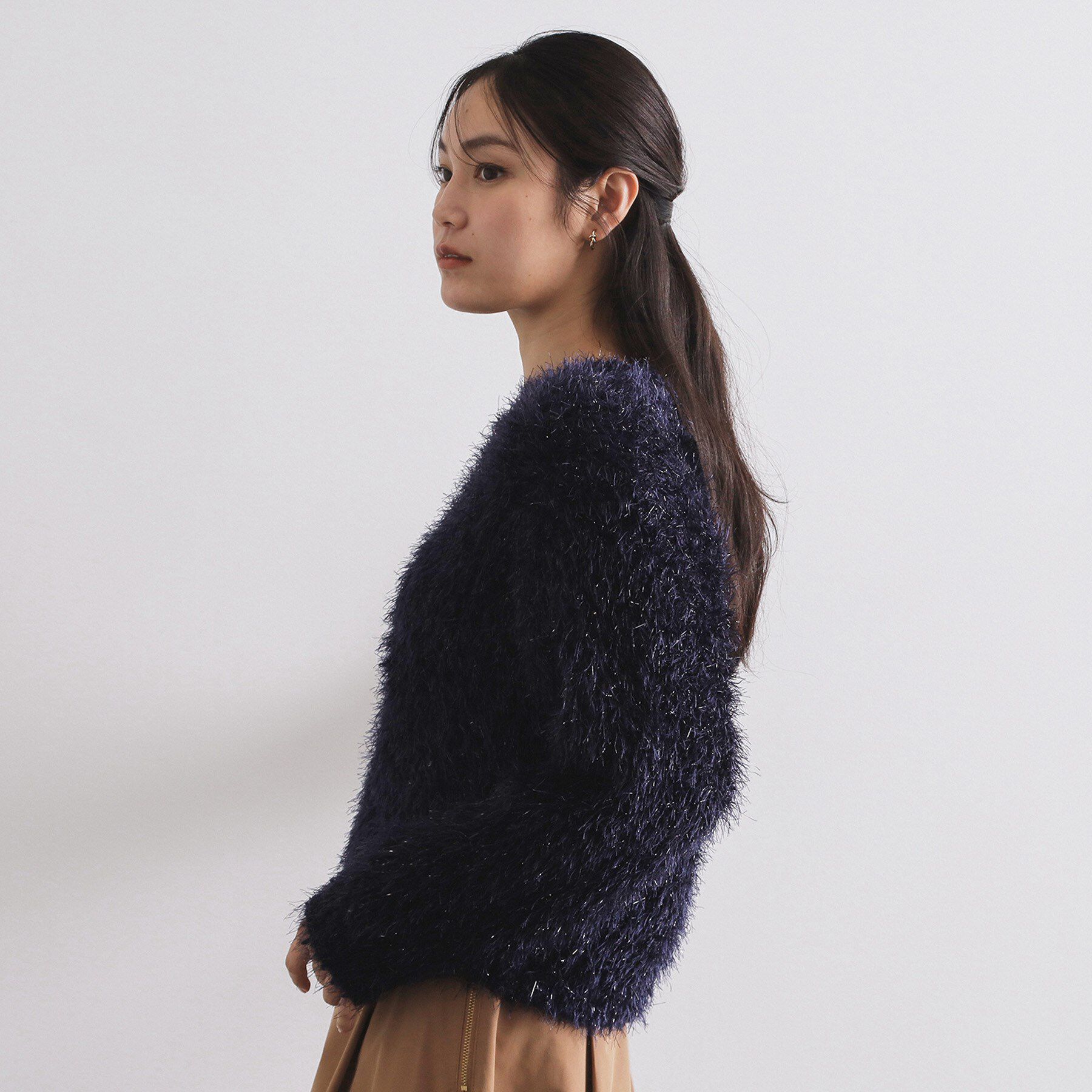 OPAQUE.CLIP「シャギーラメニット【洗濯機OK】」|ニット・セーター|