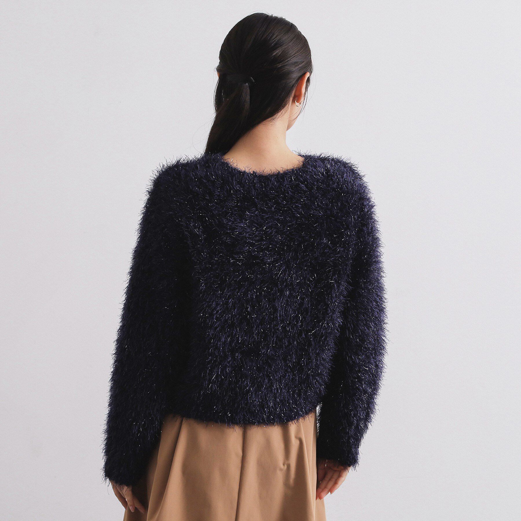 OPAQUE.CLIP「シャギーラメニット【洗濯機OK】」|ニット・セーター|