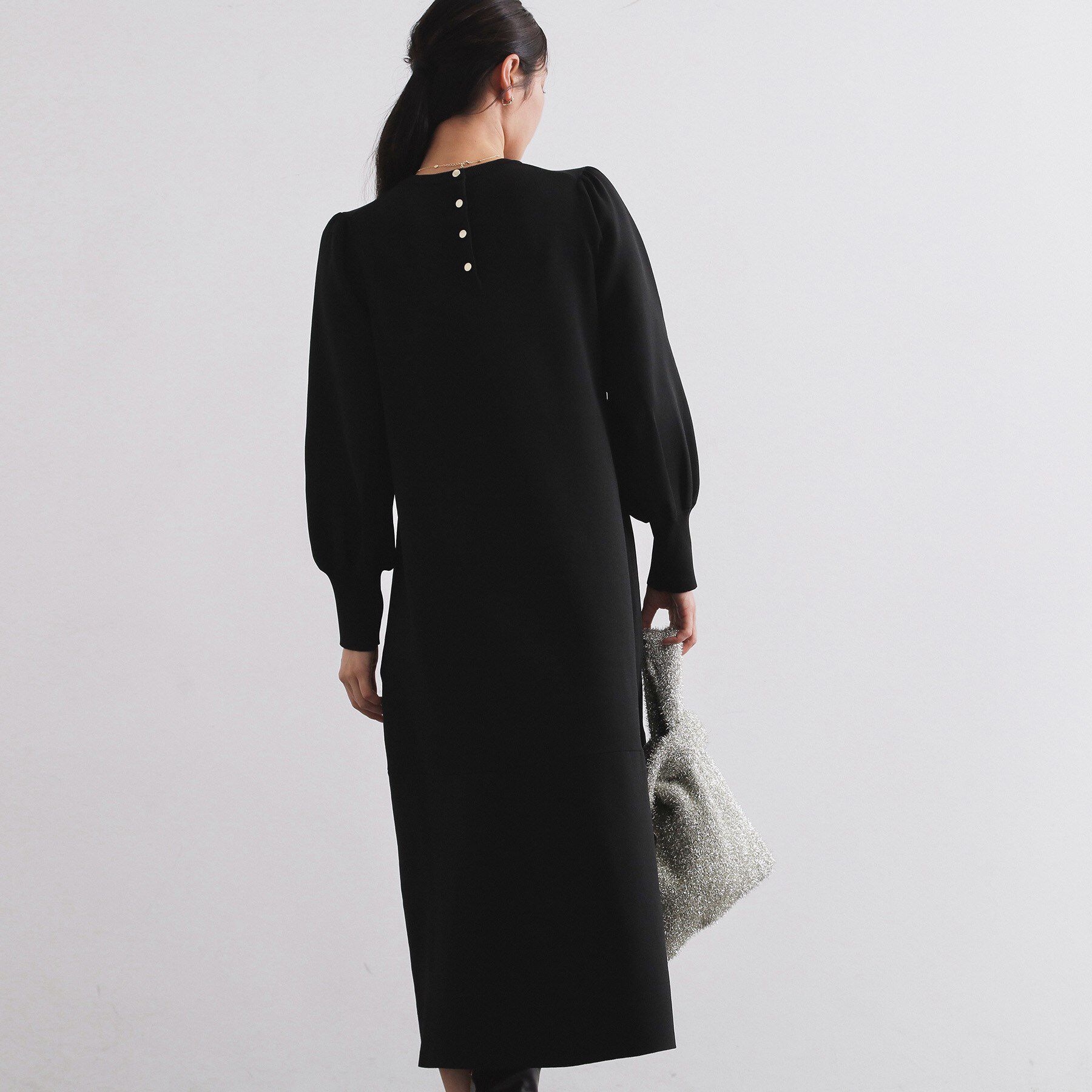 OPAQUE.CLIP「裾フレアニットワンピース【洗濯機OK/抗ピル】」|ワンピース|