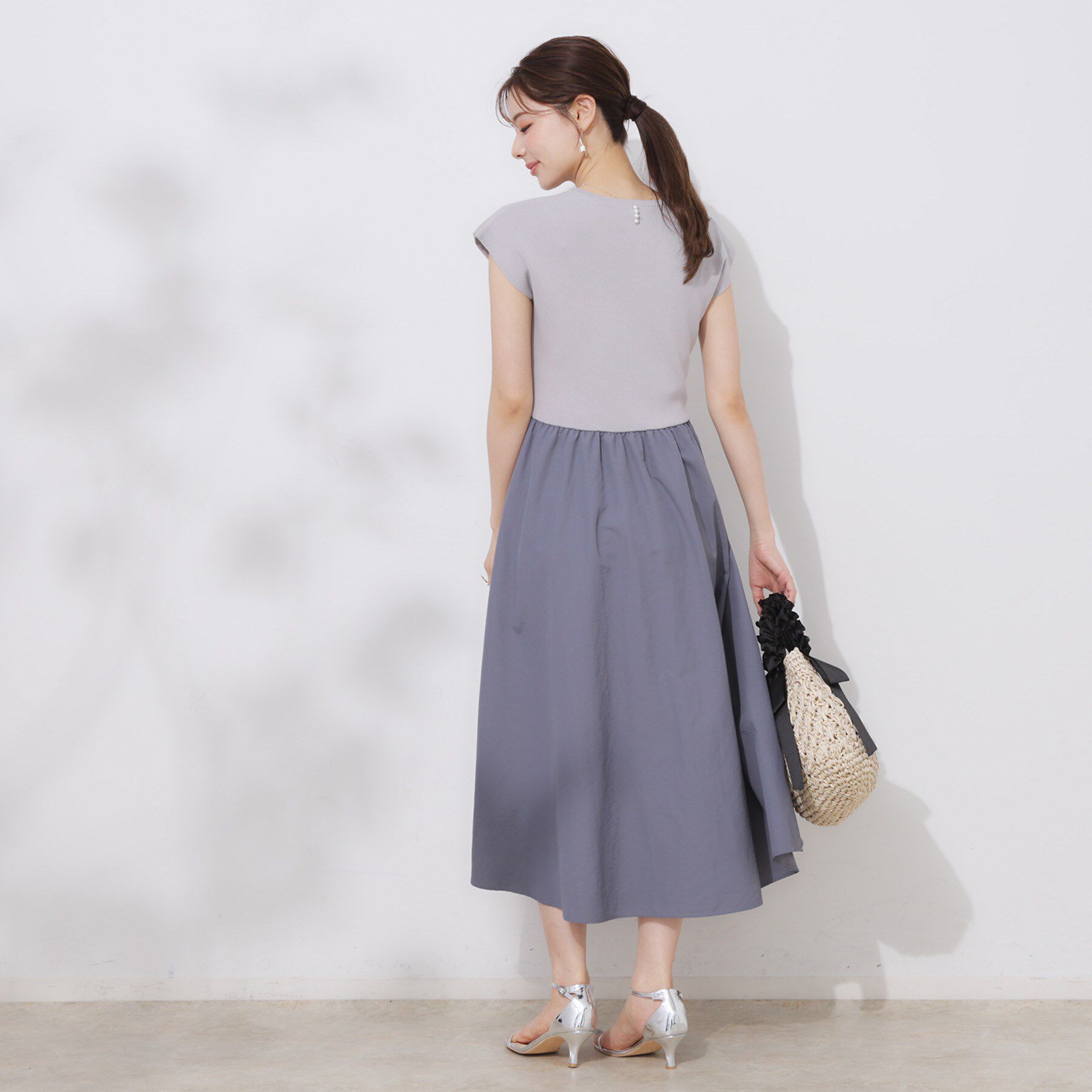 Couture broach「【接触冷感・楽ちん・一枚でキマる】ドッキングニットワンピース」|ワンピース|