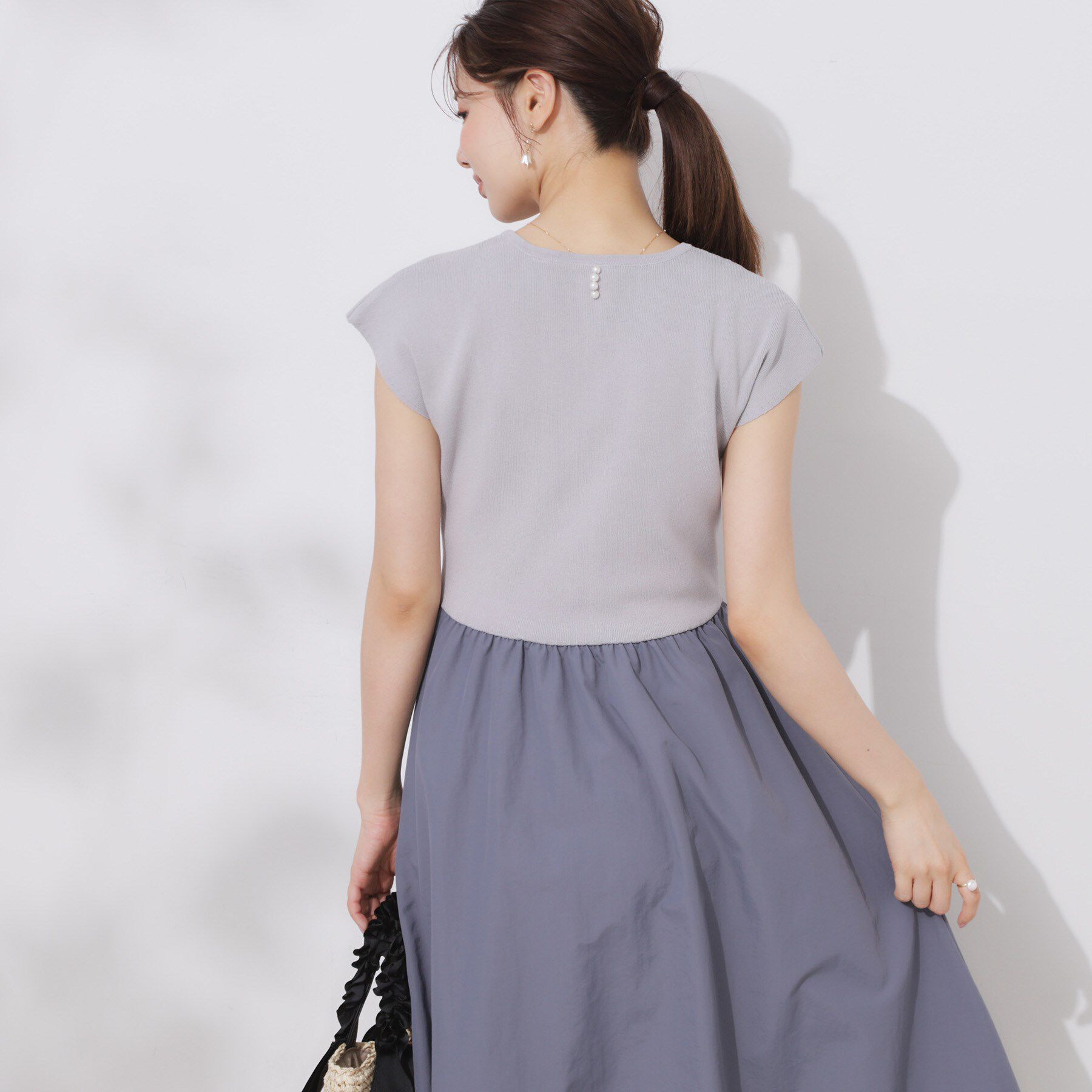 Couture broach「【接触冷感・楽ちん・一枚でキマる】ドッキングニットワンピース」|ワンピース|