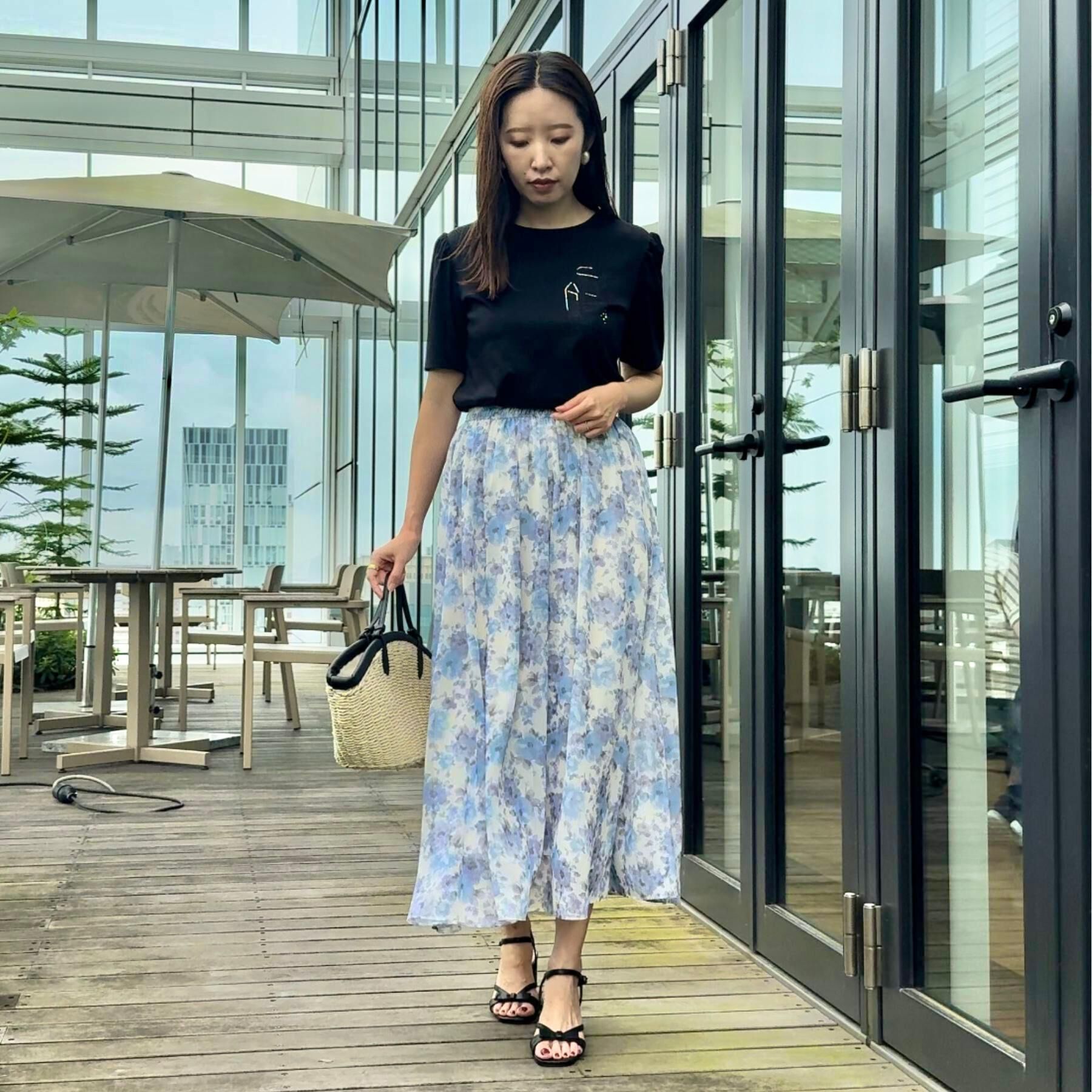 Couture broach「【接触冷感・UV機能あり・マシンウォッシャブル】60シルケット パフュームエンブロTシャツ」|Tシャツ・カットソー|