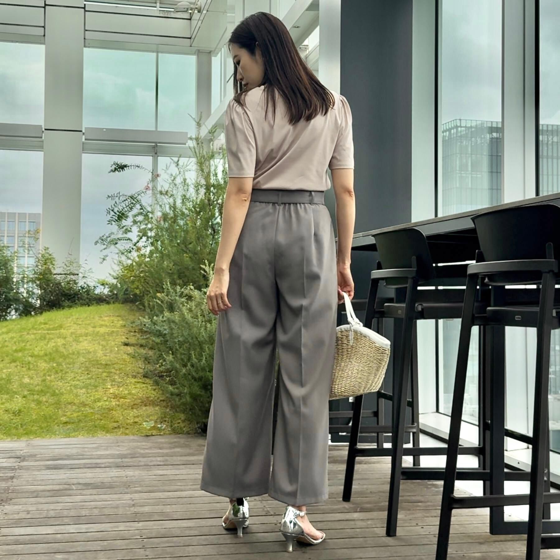 Couture broach「【接触冷感・UV機能あり・マシンウォッシャブル】60シルケット パフュームエンブロTシャツ」|Tシャツ・カットソー|