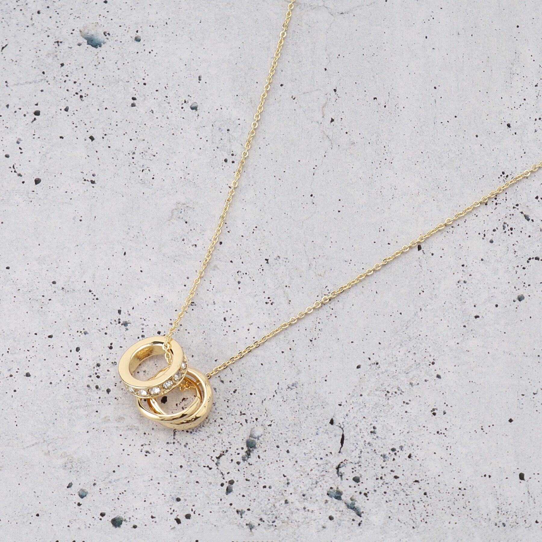 THE SHOP TK「ロンデルダブルリングネックレス」|ネックレス|