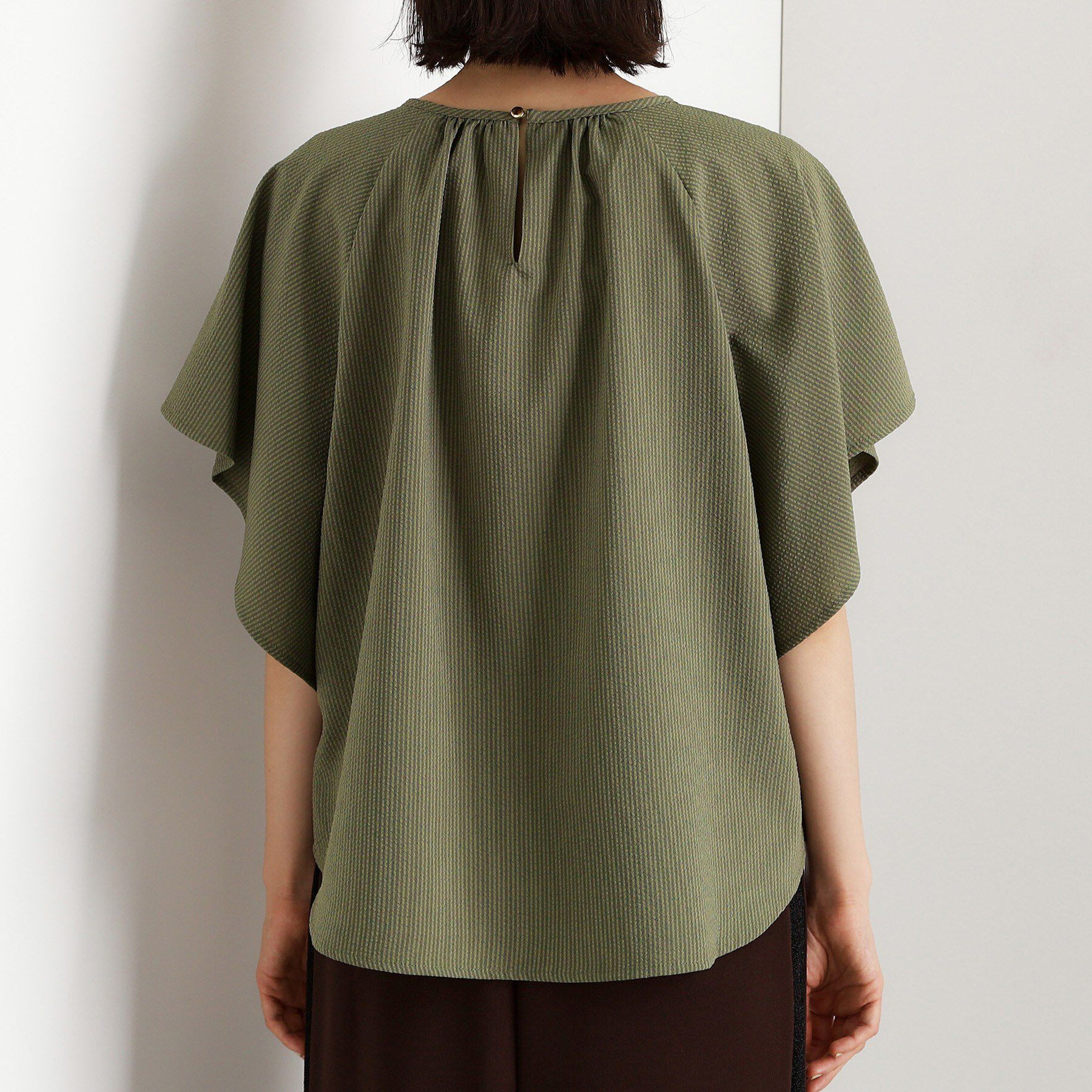 THE SHOP TK「フレアスリーブブラウス【二の腕カバー/UV/洗濯機OK】」|シャツ・ブラウス|