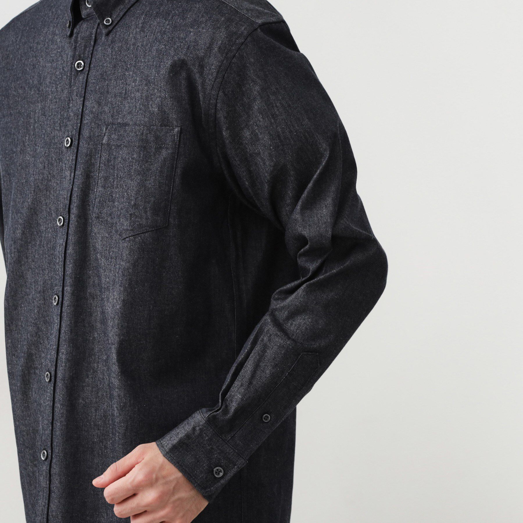 THE SHOP TK「エバーデニムシャツ【色落ちしにくい/洗濯機OK】」|シャツ・ブラウス|