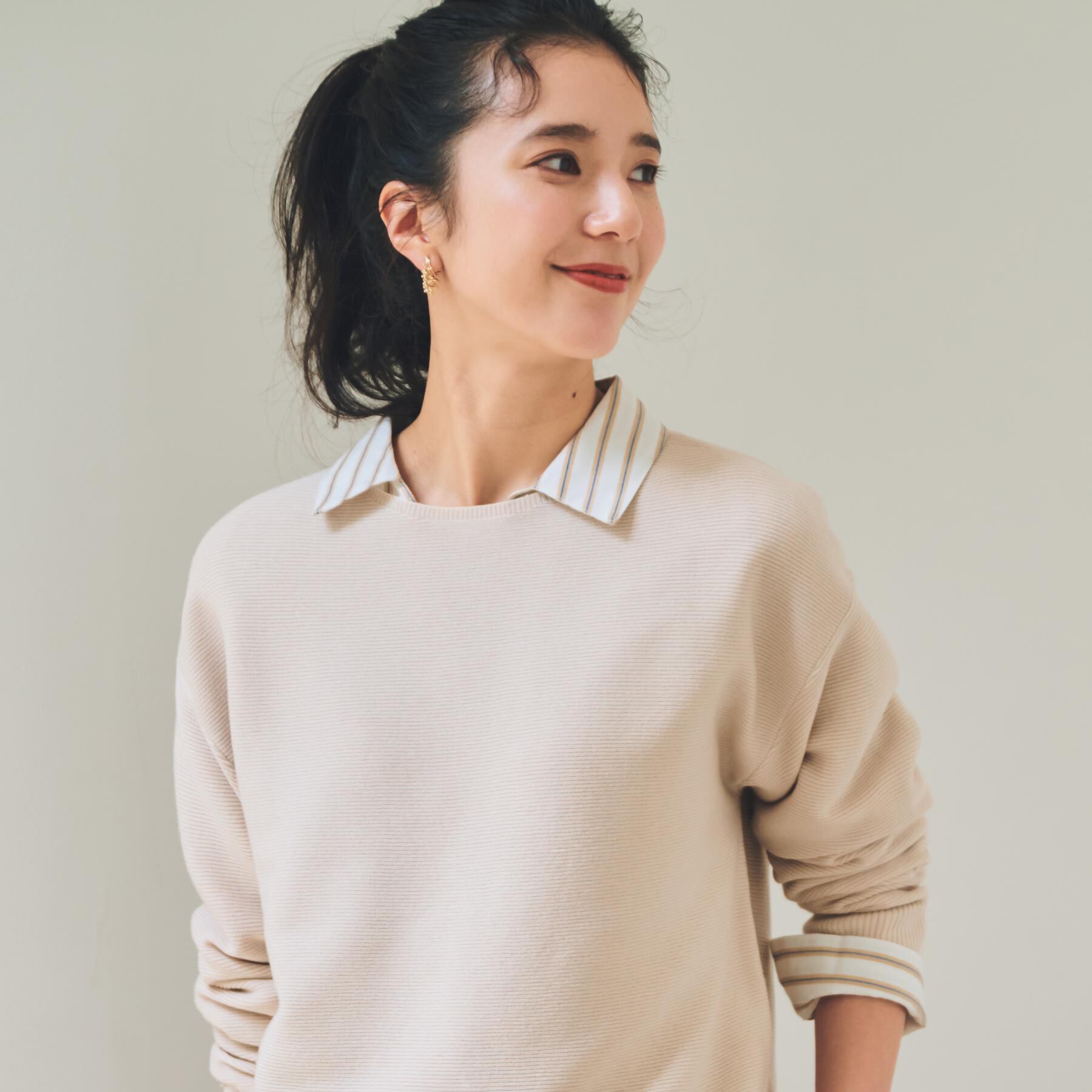 THE SHOP TK「【S-XLサイズ/選べる7色】どこから見ても美しい ガーターニット/毛玉になりにくい/洗濯機OK」|ニット・セーター|