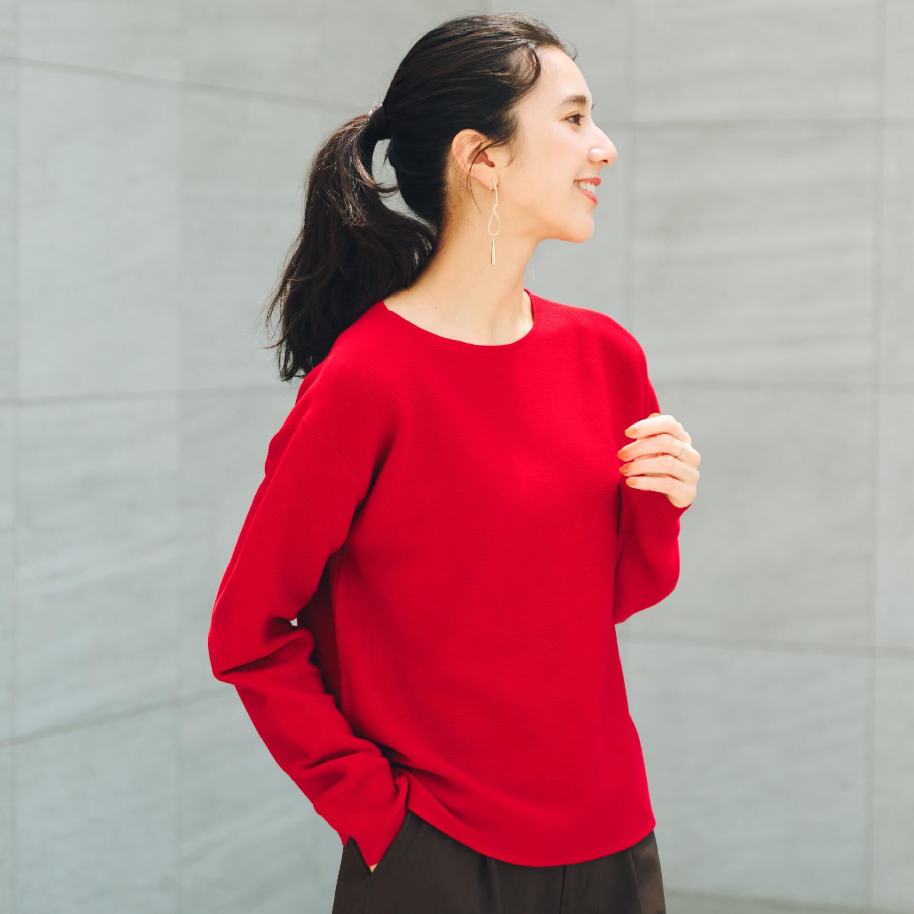 THE SHOP TK「【S-XLサイズ/選べる7色】どこから見ても美しい ガーターニット/毛玉になりにくい/洗濯機OK」|ニット・セーター|