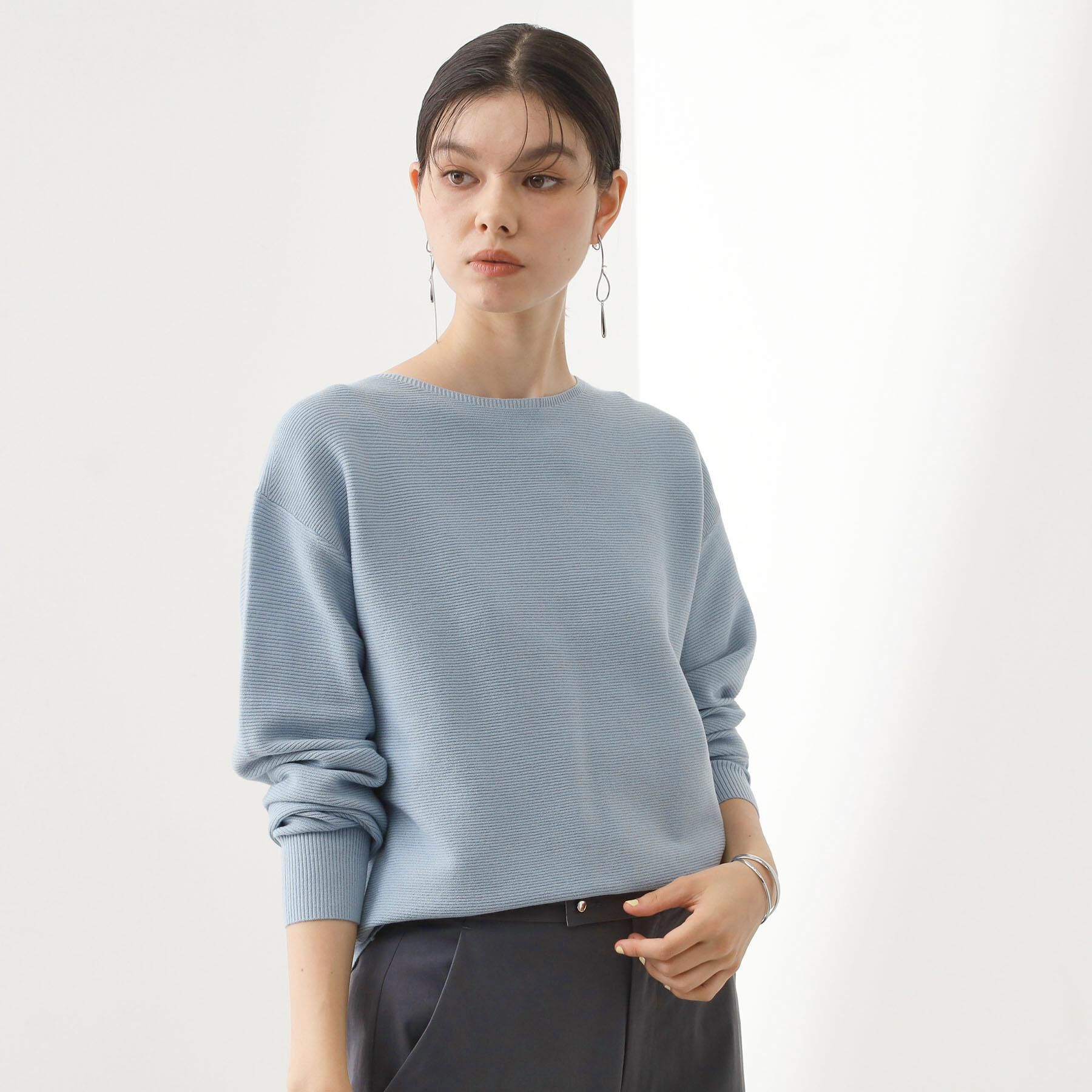 THE SHOP TK「【S-XLサイズ/選べる7色】どこから見ても美しい ガーターニット/毛玉になりにくい/洗濯機OK」|ニット・セーター|