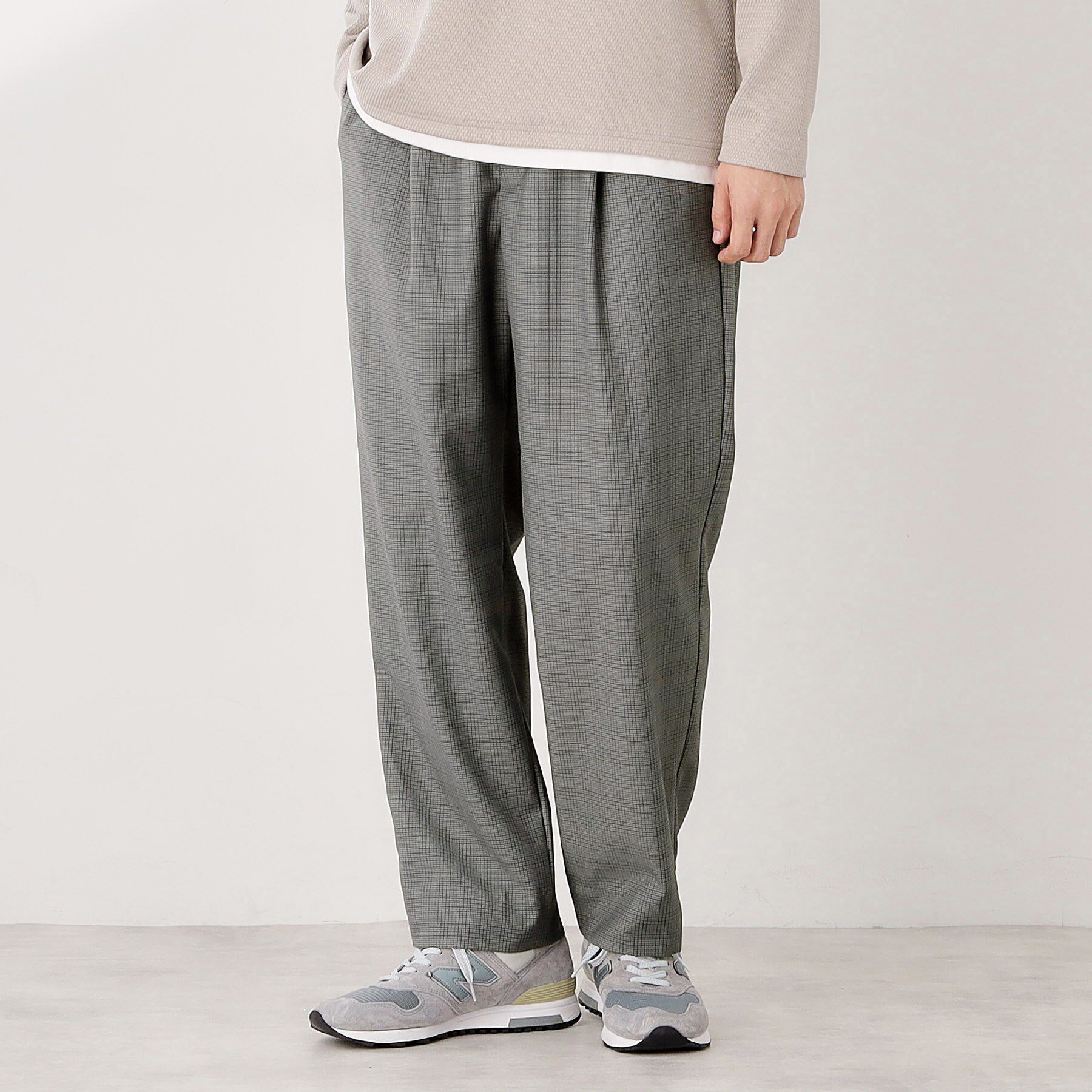 THE SHOP TK「セミワイドイージーパンツ【洗濯機OK】」|その他|チャコールグレー(2