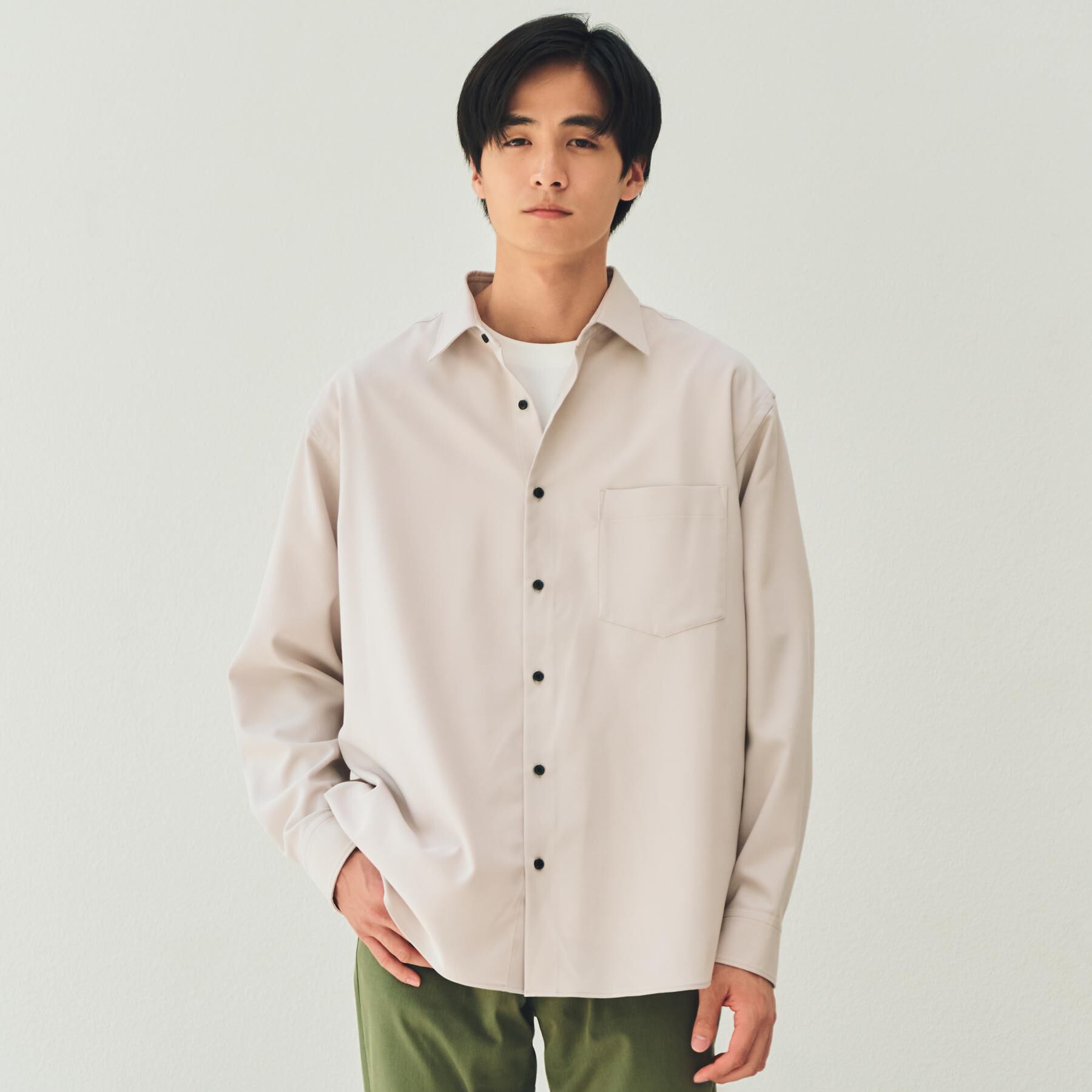 THE SHOP TK「TECLINO／テクリーノ 長袖オックスシャツ【洗濯機OK】」|シャツ・ブラウス|