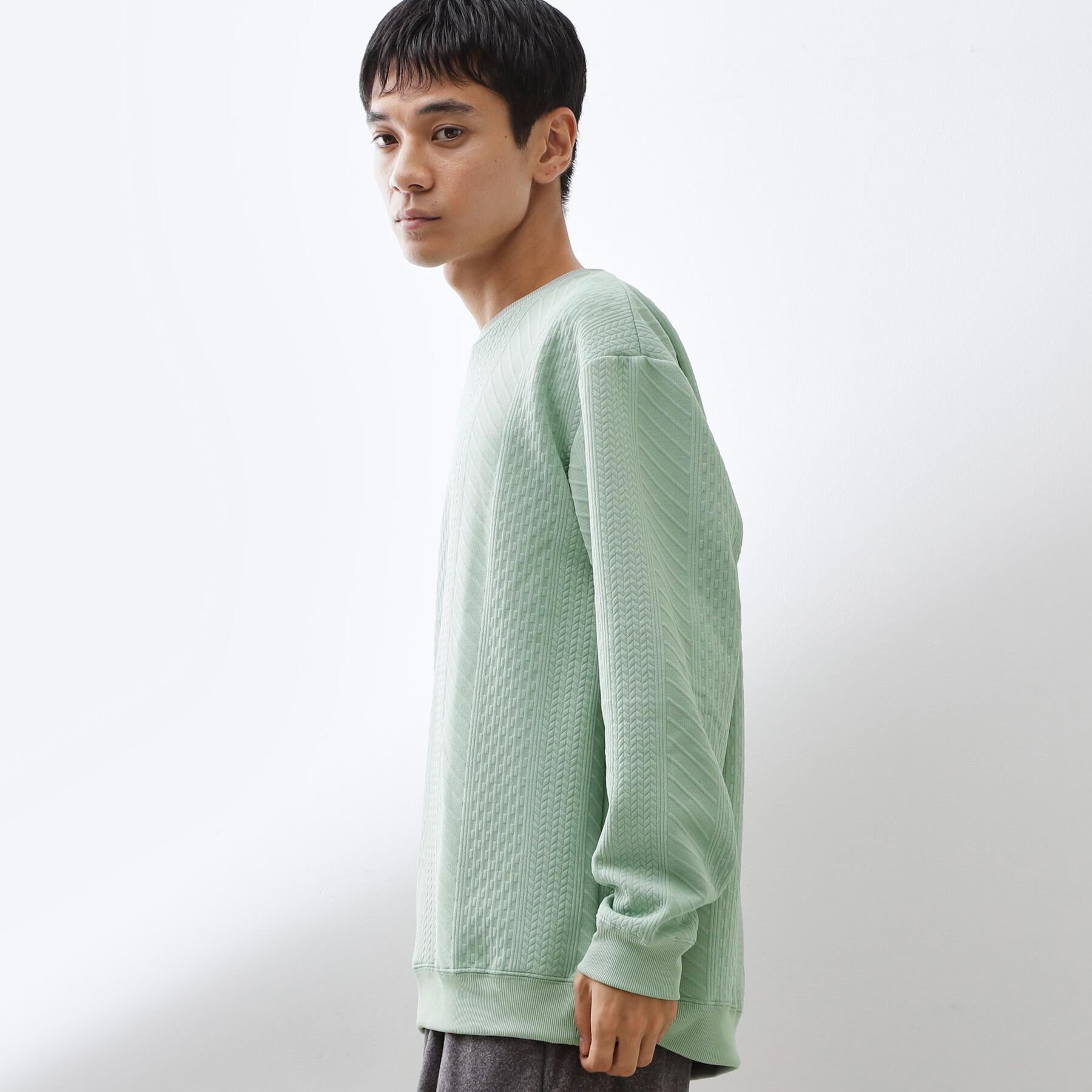 THE SHOP TK「【無地に飽きた方へ】ふくれジャカードスウェット　洗濯機OK/6色展開/ユニセックスでおすすめ！」|パーカー|