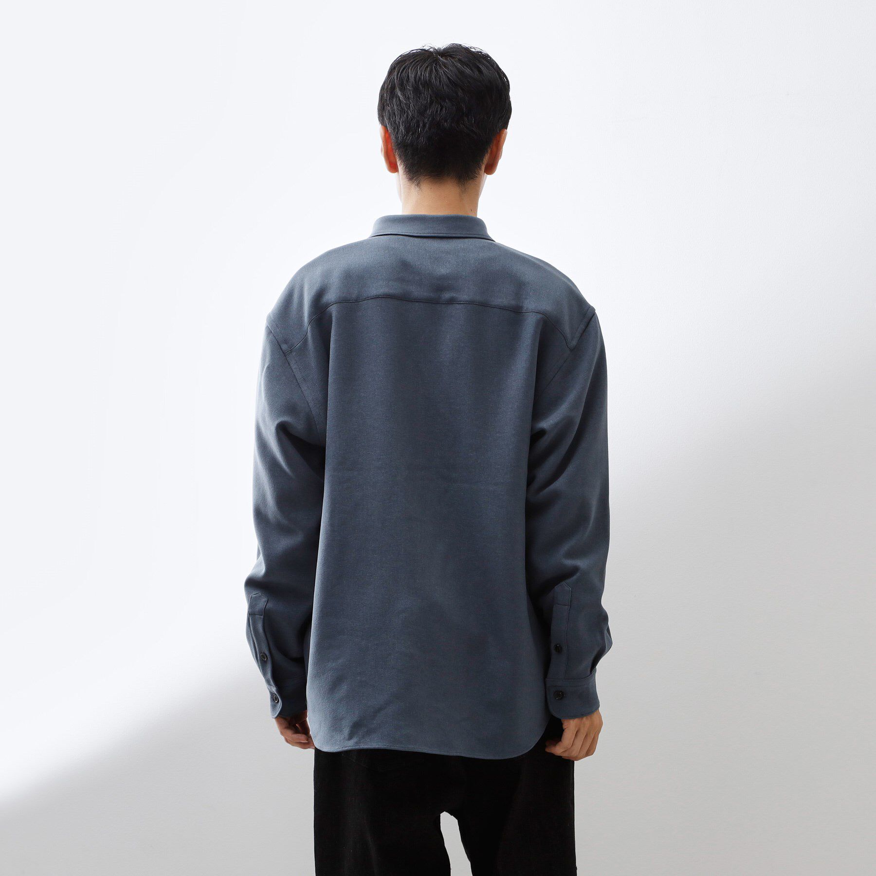 THE SHOP TK「【大人のきれいめカジュアルに】ウールライク長袖シャツ 洗濯機OK」|シャツ・ブラウス|