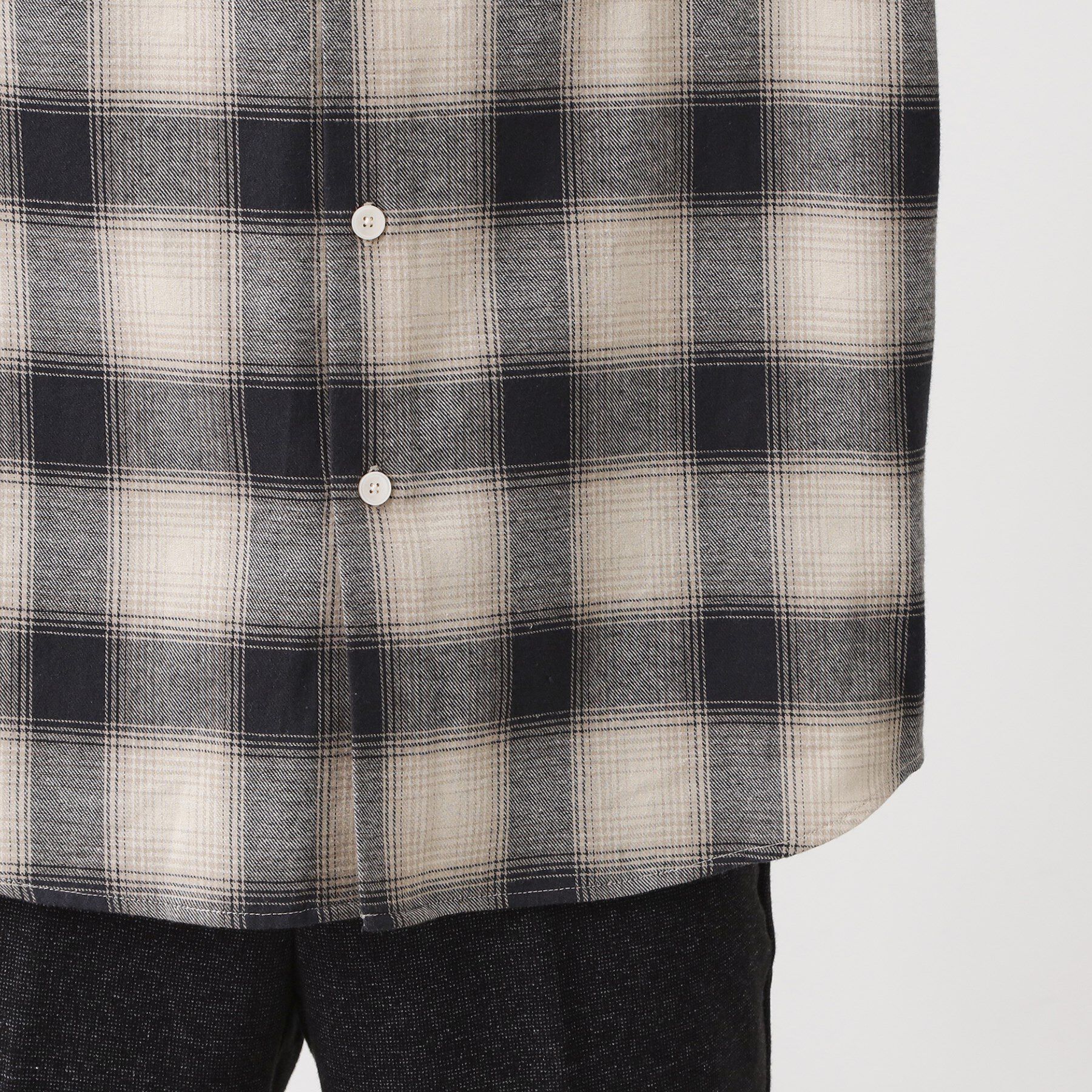 THE SHOP TK「オンブレーチェックバンドカラーシャツ 【洗濯機OK】」|シャツ・ブラウス|