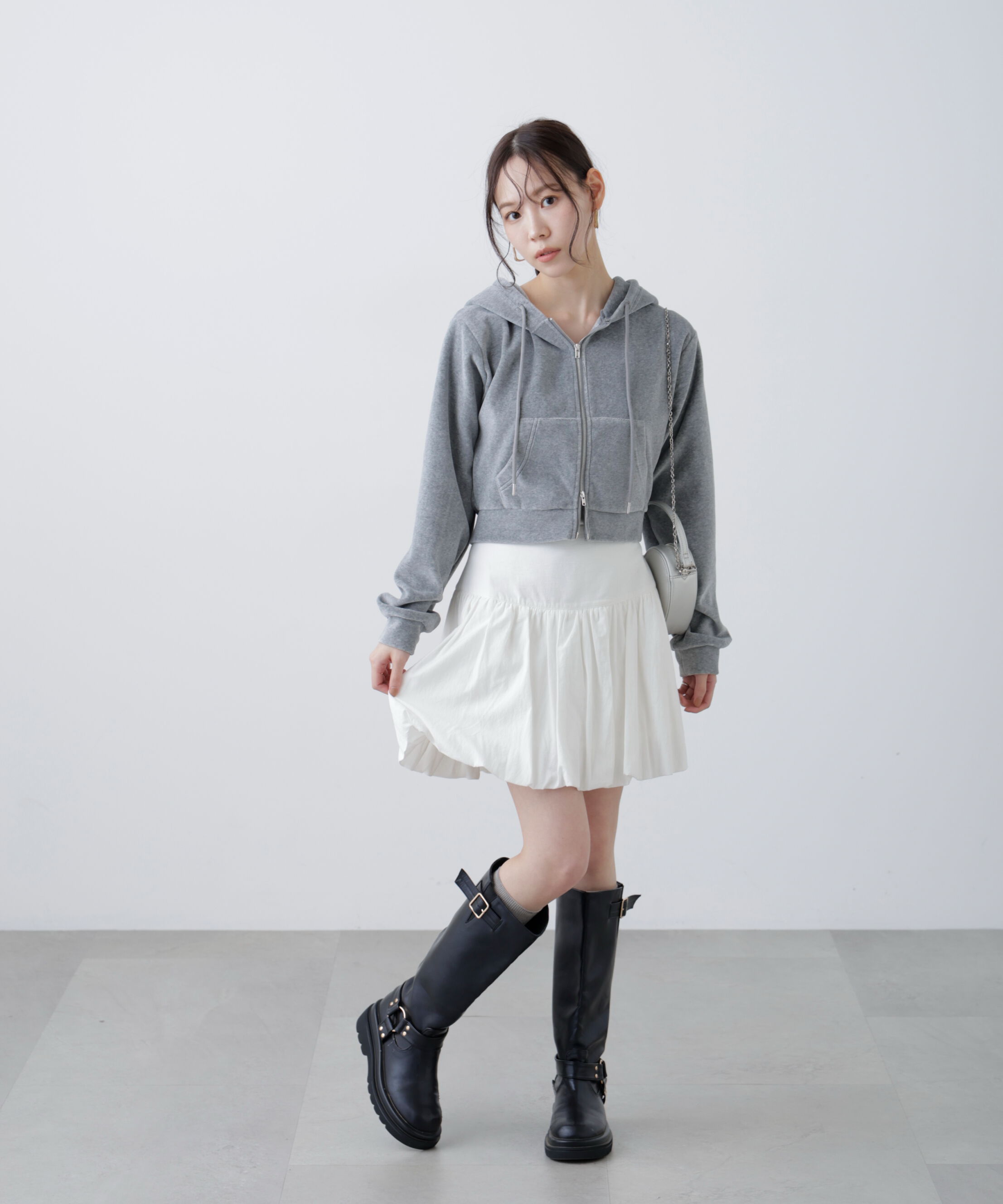  「Ｗジップベロアパーカー」|Tシャツ・カットソー|