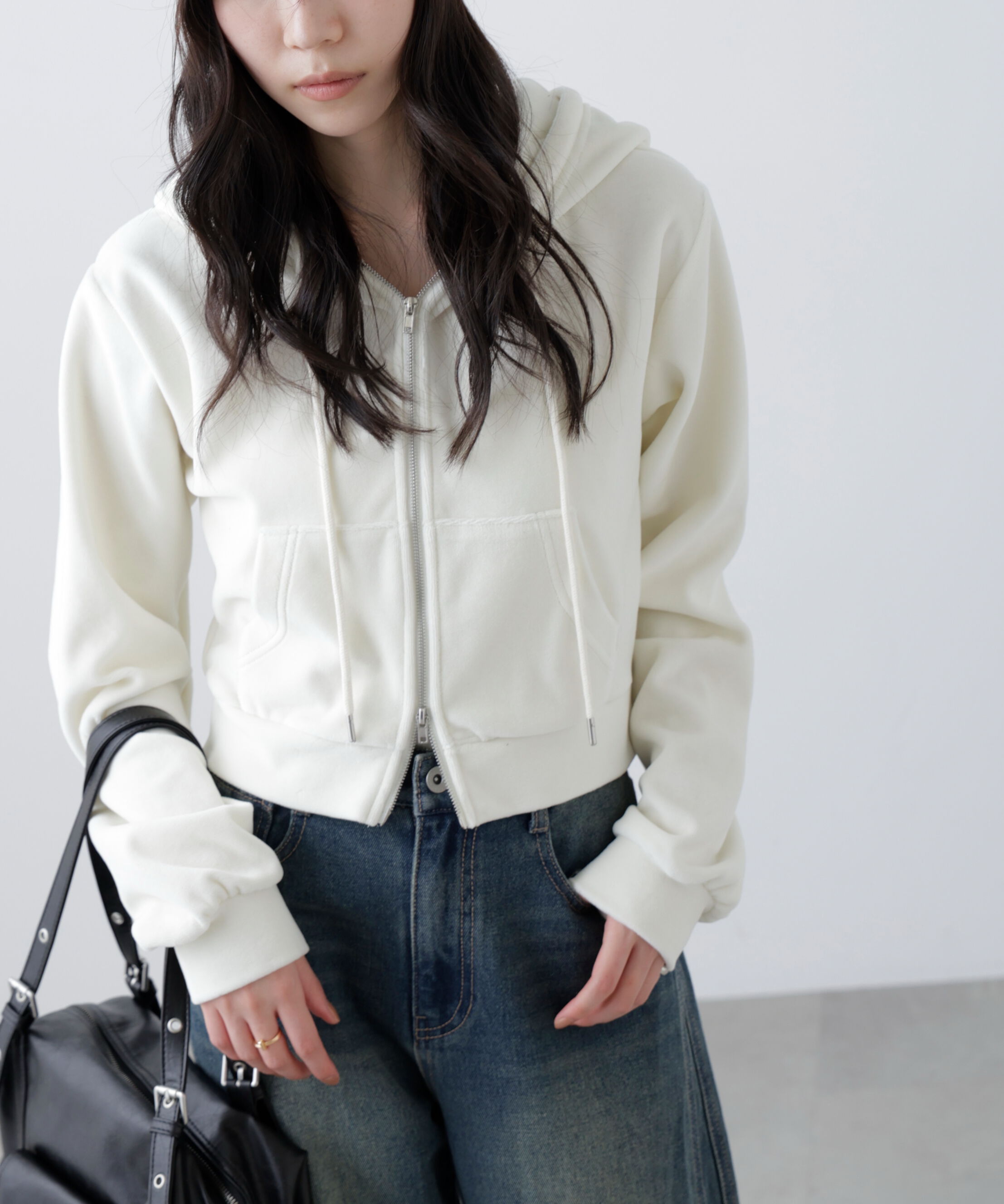  「Ｗジップベロアパーカー」|Tシャツ・カットソー|