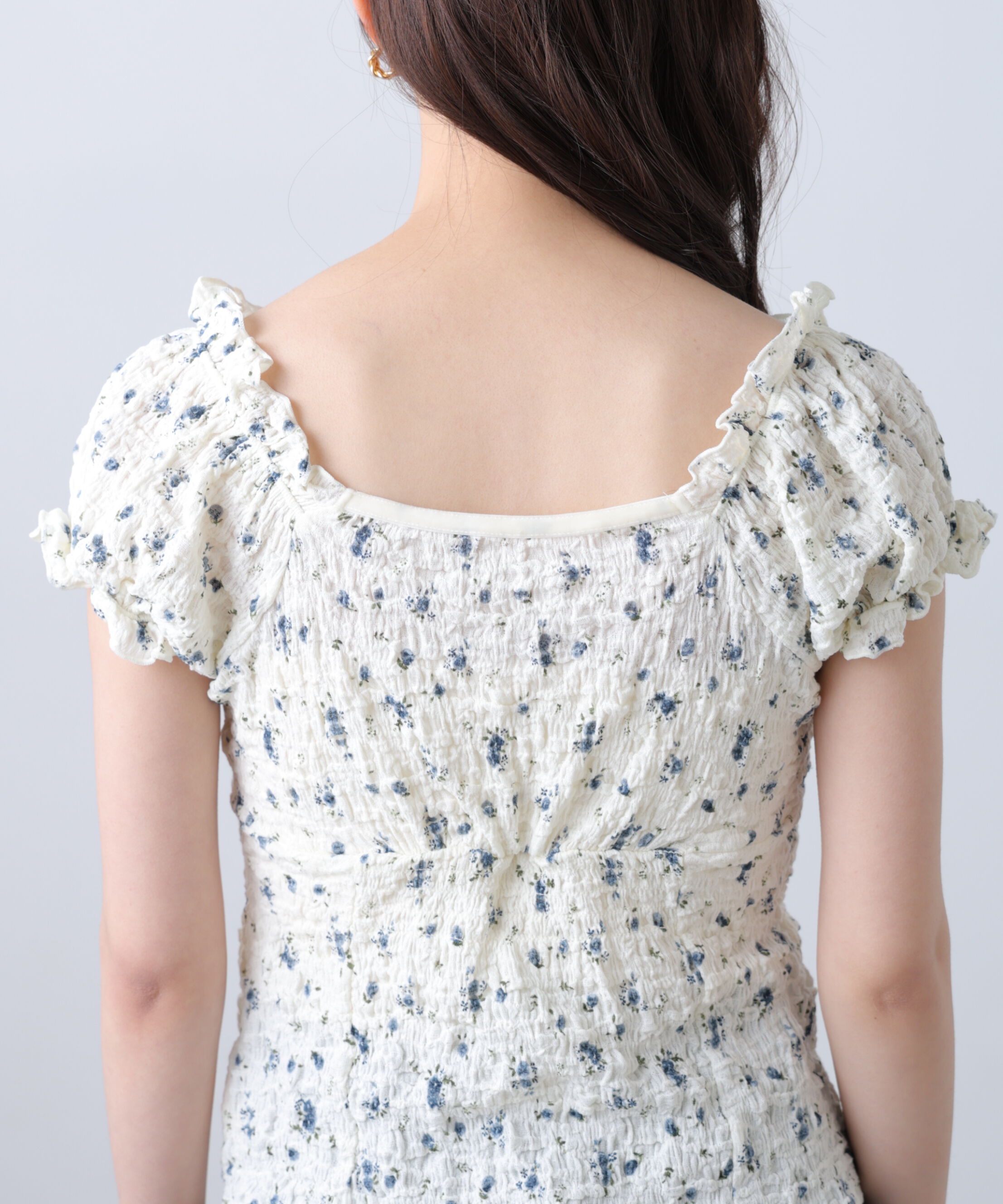  「フレンチスリーブジャガードカットソー」|Tシャツ・カットソー|