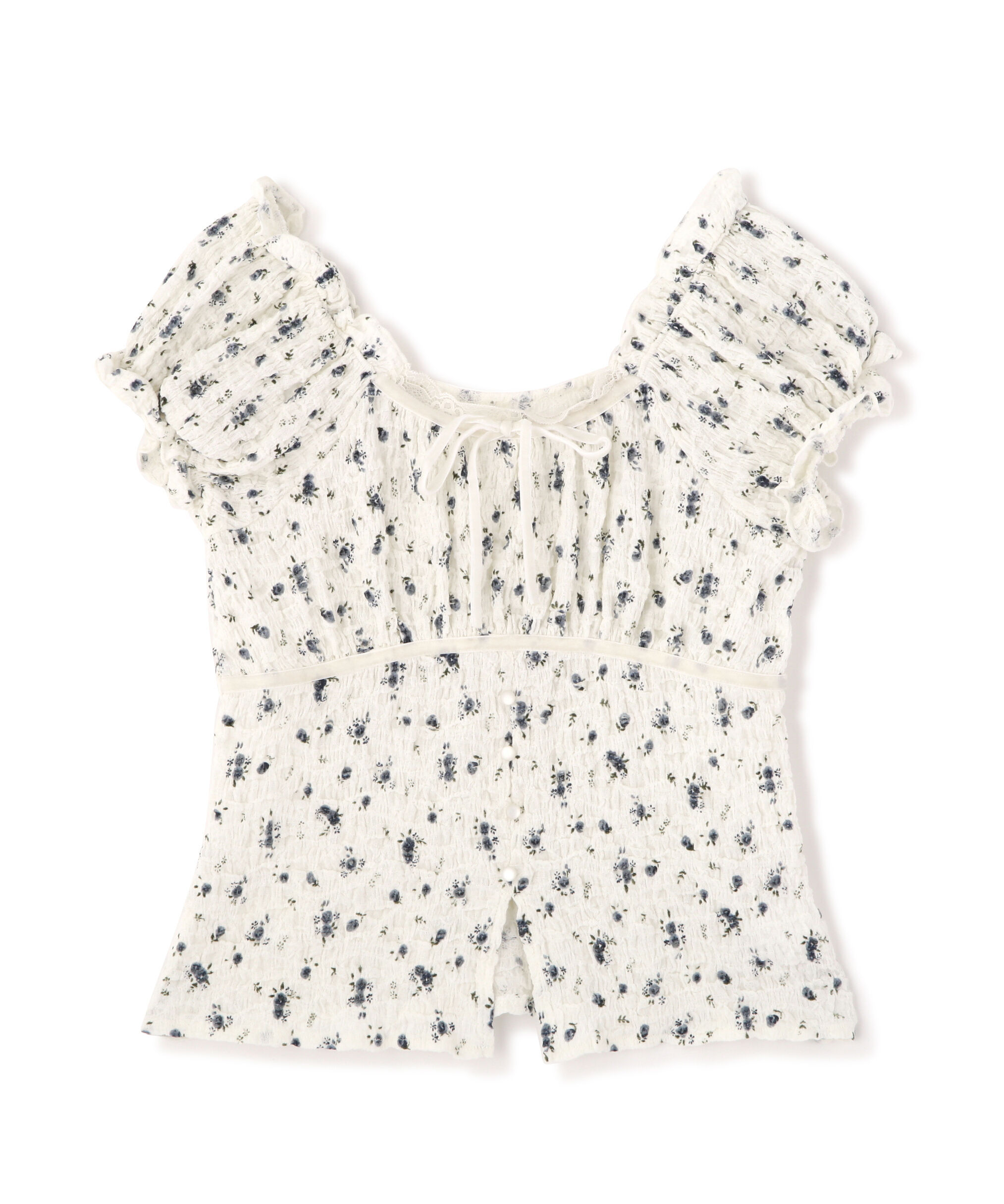  「フレンチスリーブジャガードカットソー」|Tシャツ・カットソー|