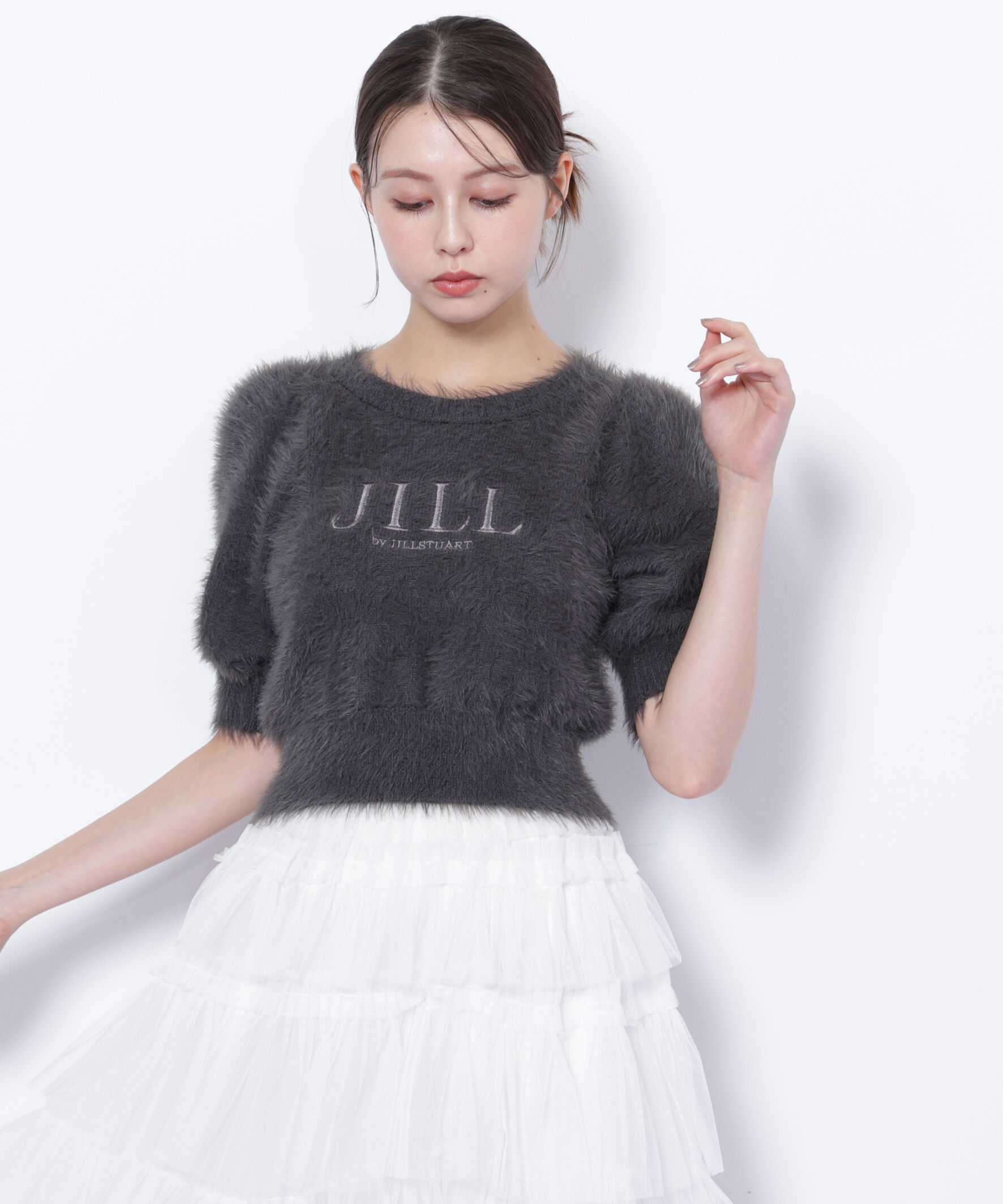  「ロゴ刺繍シャギーニット」|ニット・セーター|