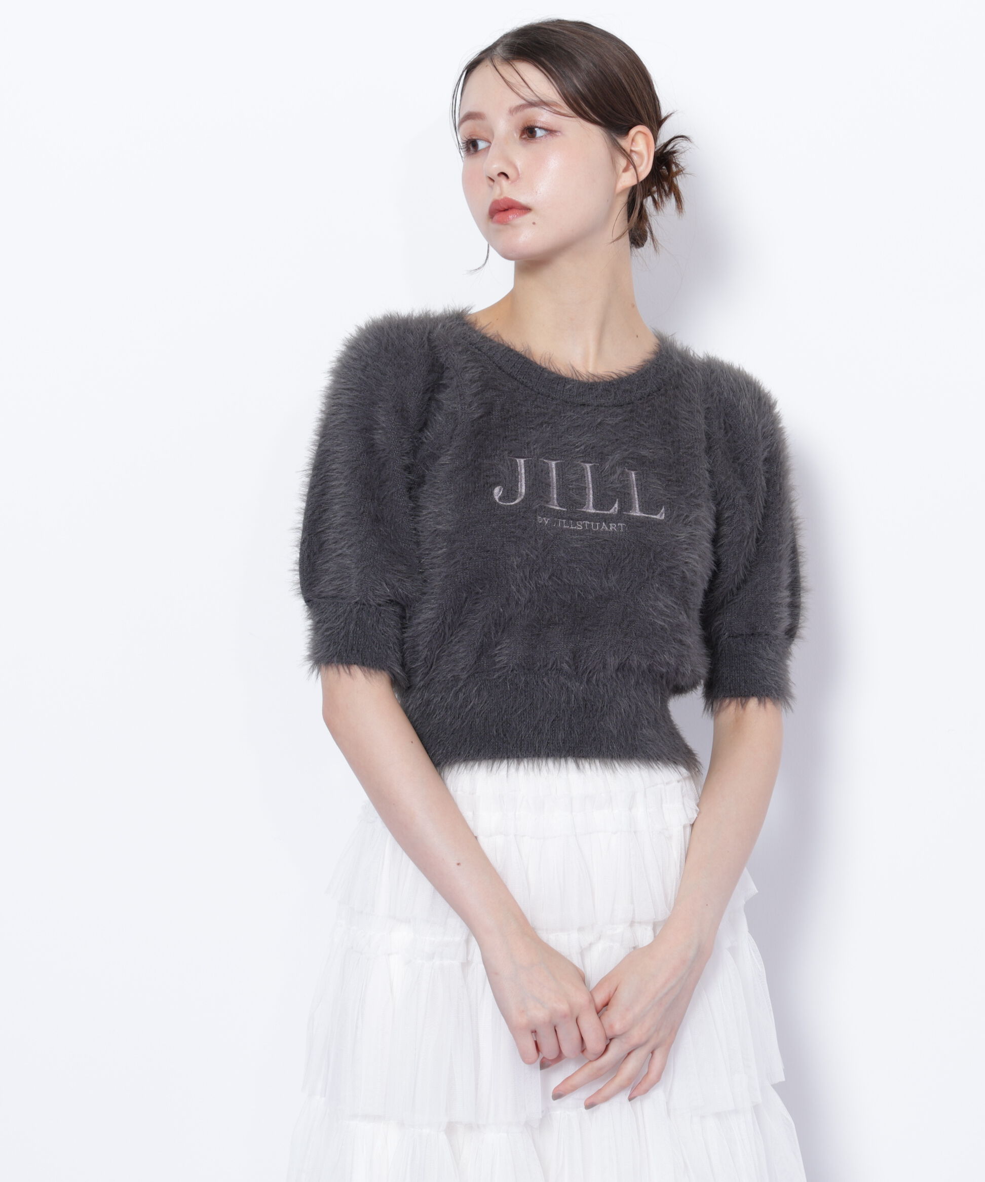  「ロゴ刺繍シャギーニット」|ニット・セーター|