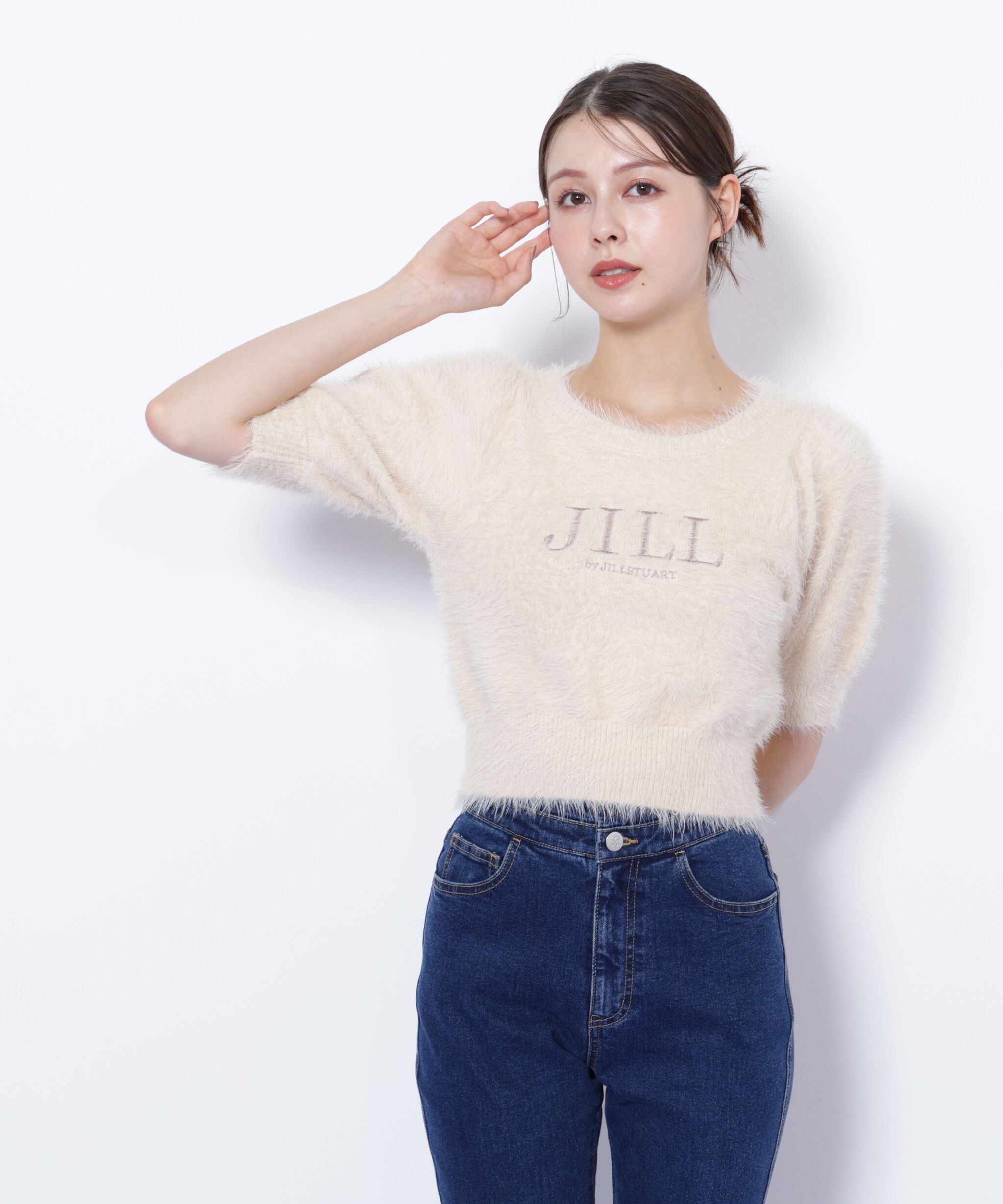  「ロゴ刺繍シャギーニット」|ニット・セーター|