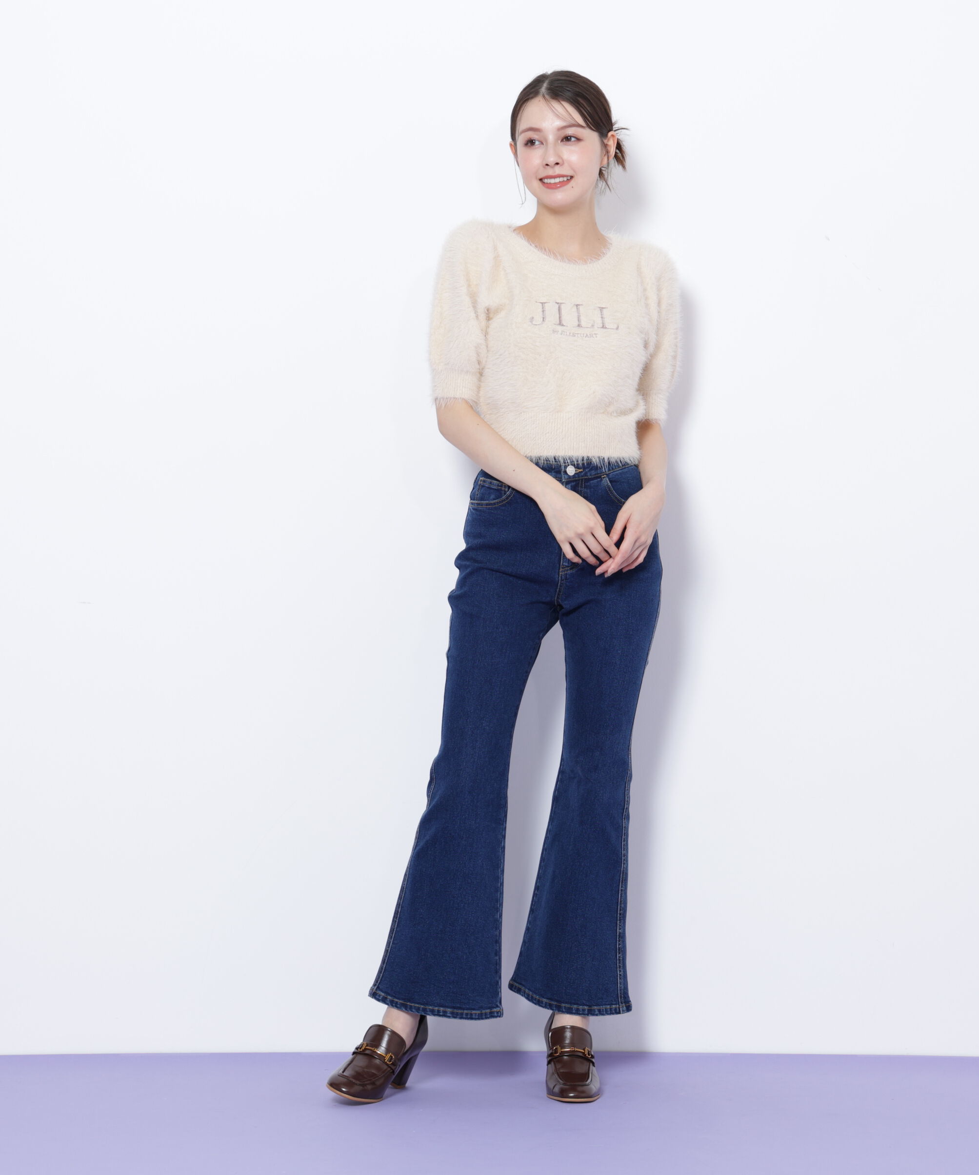  「ロゴ刺繍シャギーニット」|ニット・セーター|