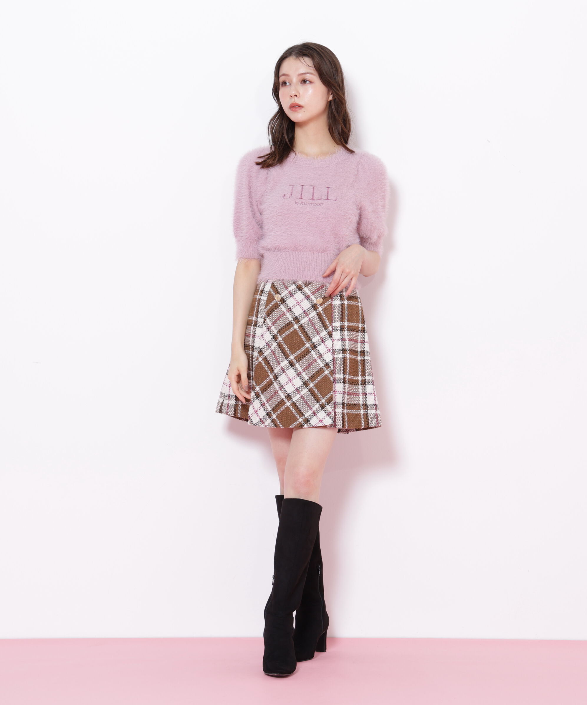  「ロゴ刺繍シャギーニット」|ニット・セーター|